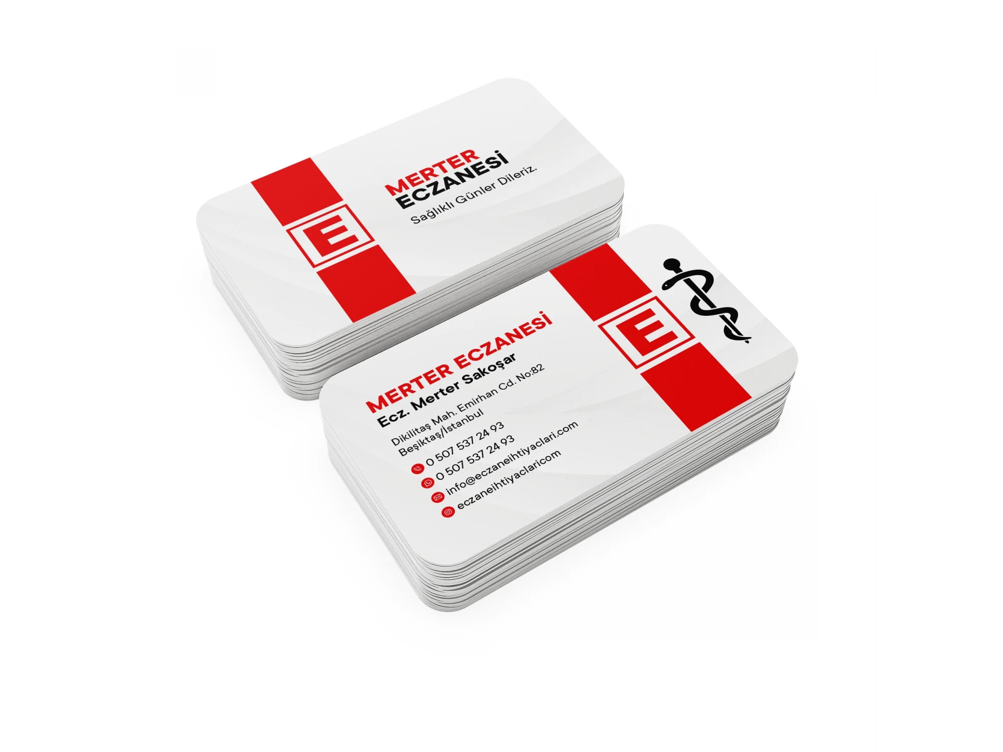 Kalın Gramajlı Eczane Kartvizit No:89 1000 Adet