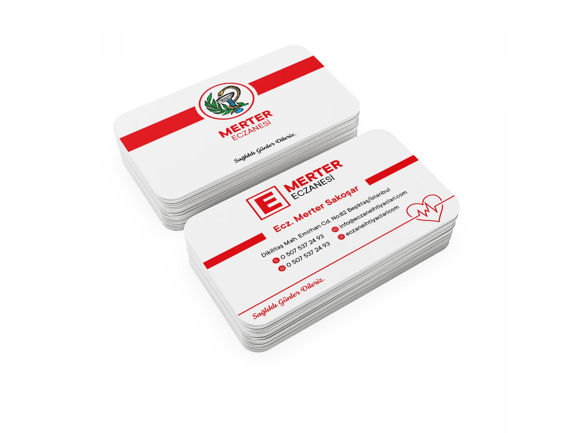 Kalın Gramajlı Eczane Kartvizit No:90 1000 Adet