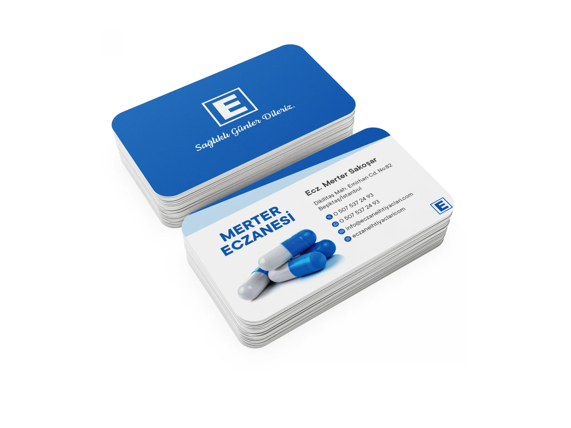 Kalın Gramajlı Eczane Kartvizit No:94 1000 Adet