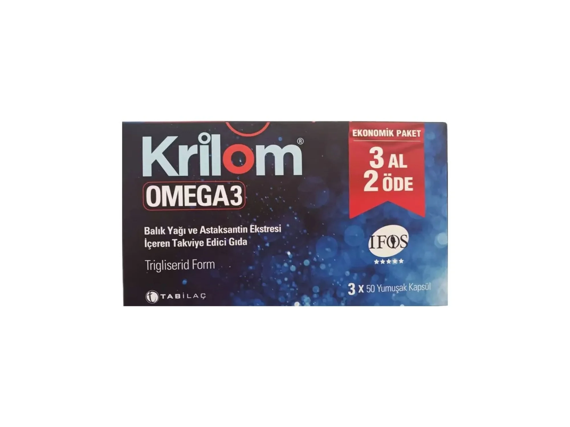 Krilom Omega-3 50 Yumuşak Kapsül - 3 Al 2 Öde