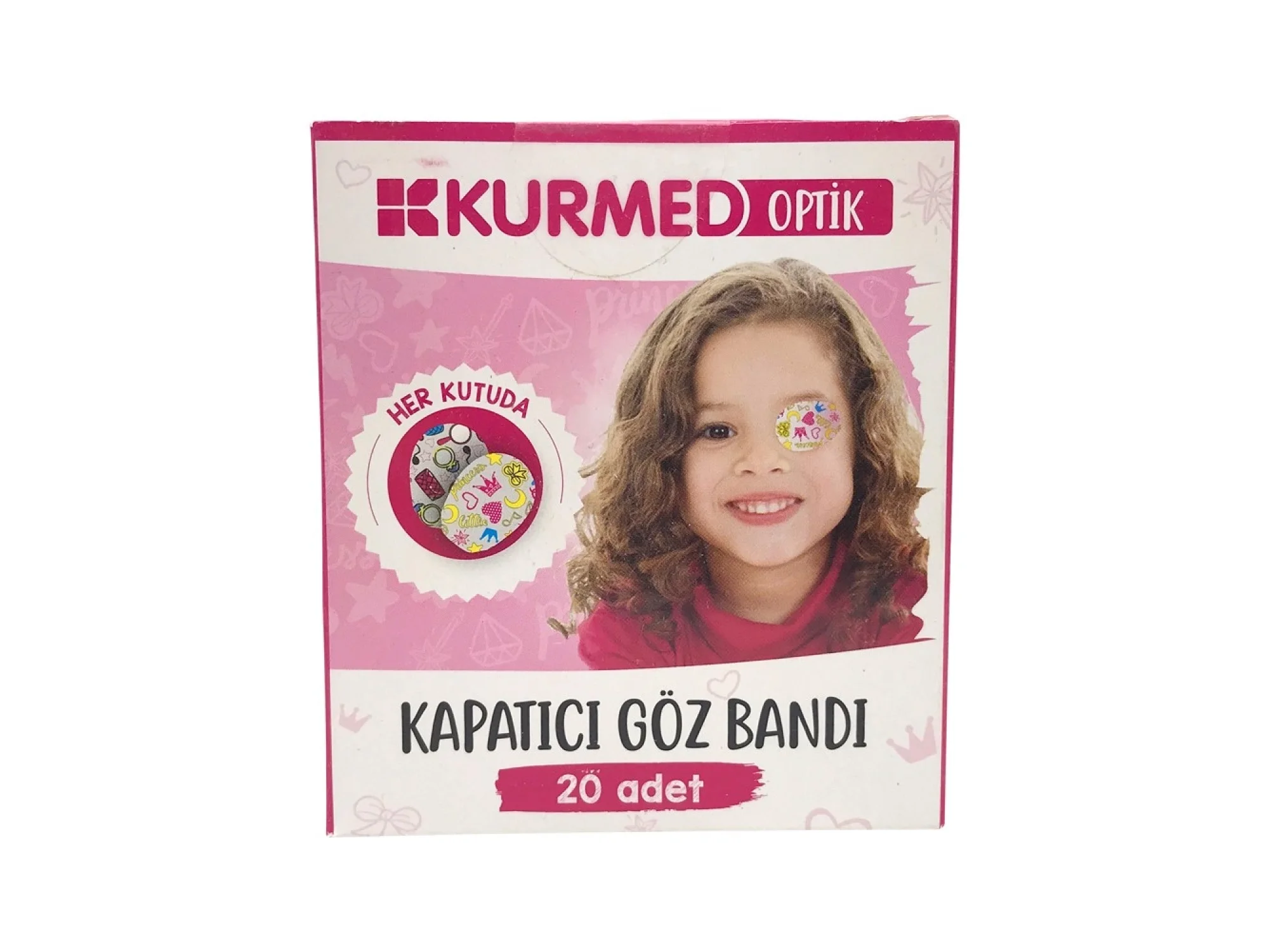 Kurmed Optik Çocuk Göz Pedi Kız 20 Adet
