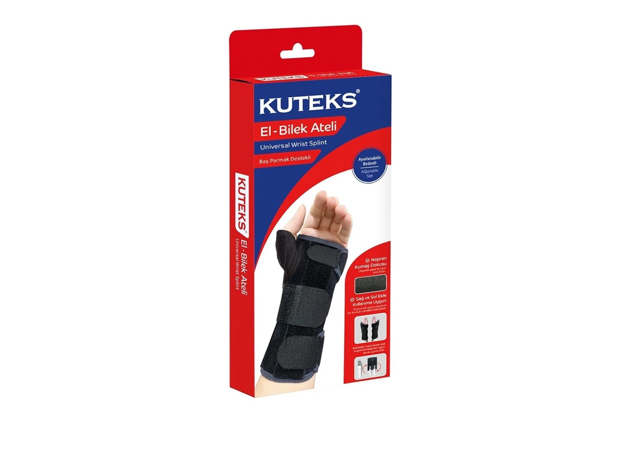 Kuteks El Bilek Ateli Neopren - Başparmak Destekli Çift Taraflı