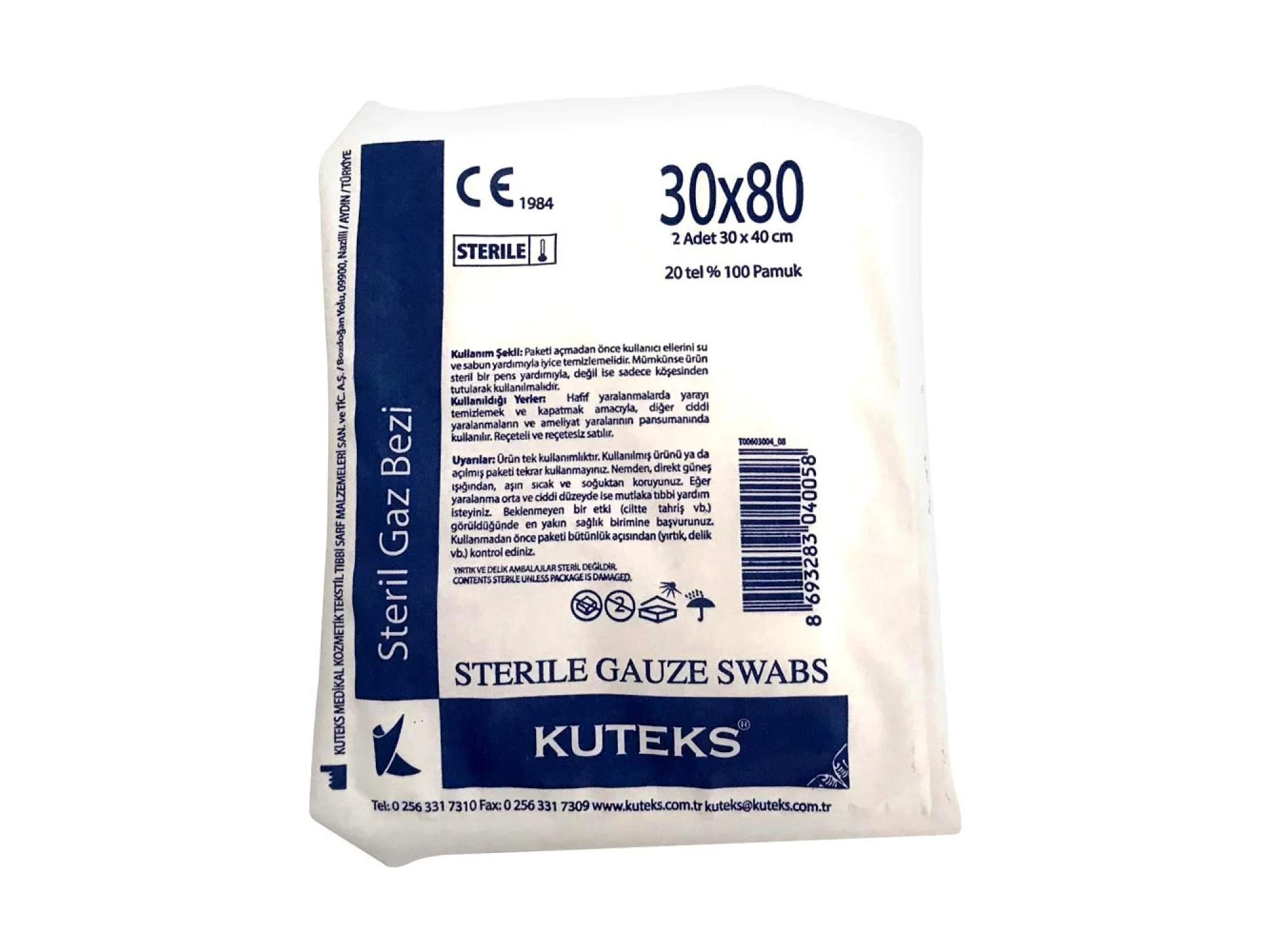 Kuteks Gazlı Bez 30cm x 80cm