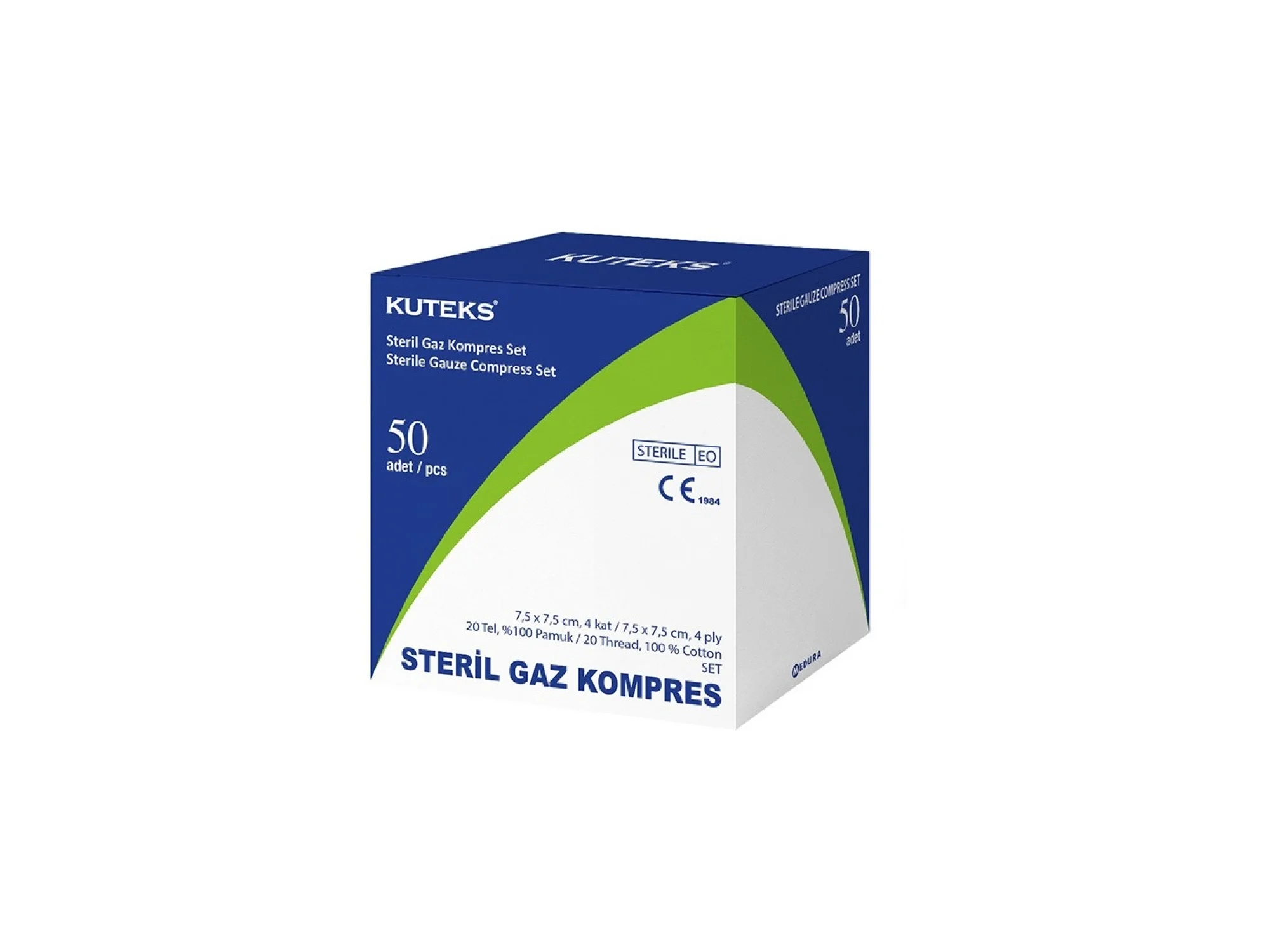 Kuteks Steril Gaz Kompres Eko 7.5 x 7.5 cm (2x25) 50li