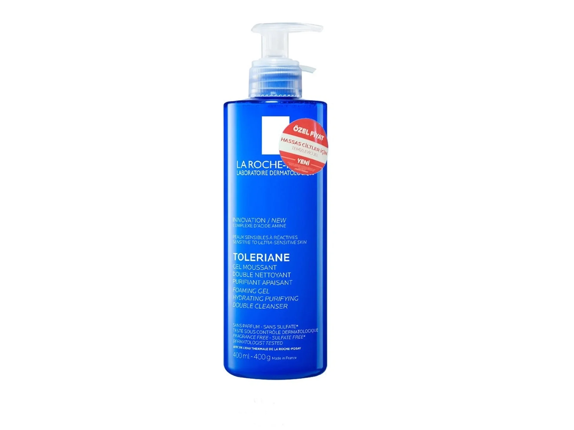 La Roche Posay Toleriane Hassas Ciltler Dahil Tüm Ciltler İçin Temizleme Jeli 400 ml