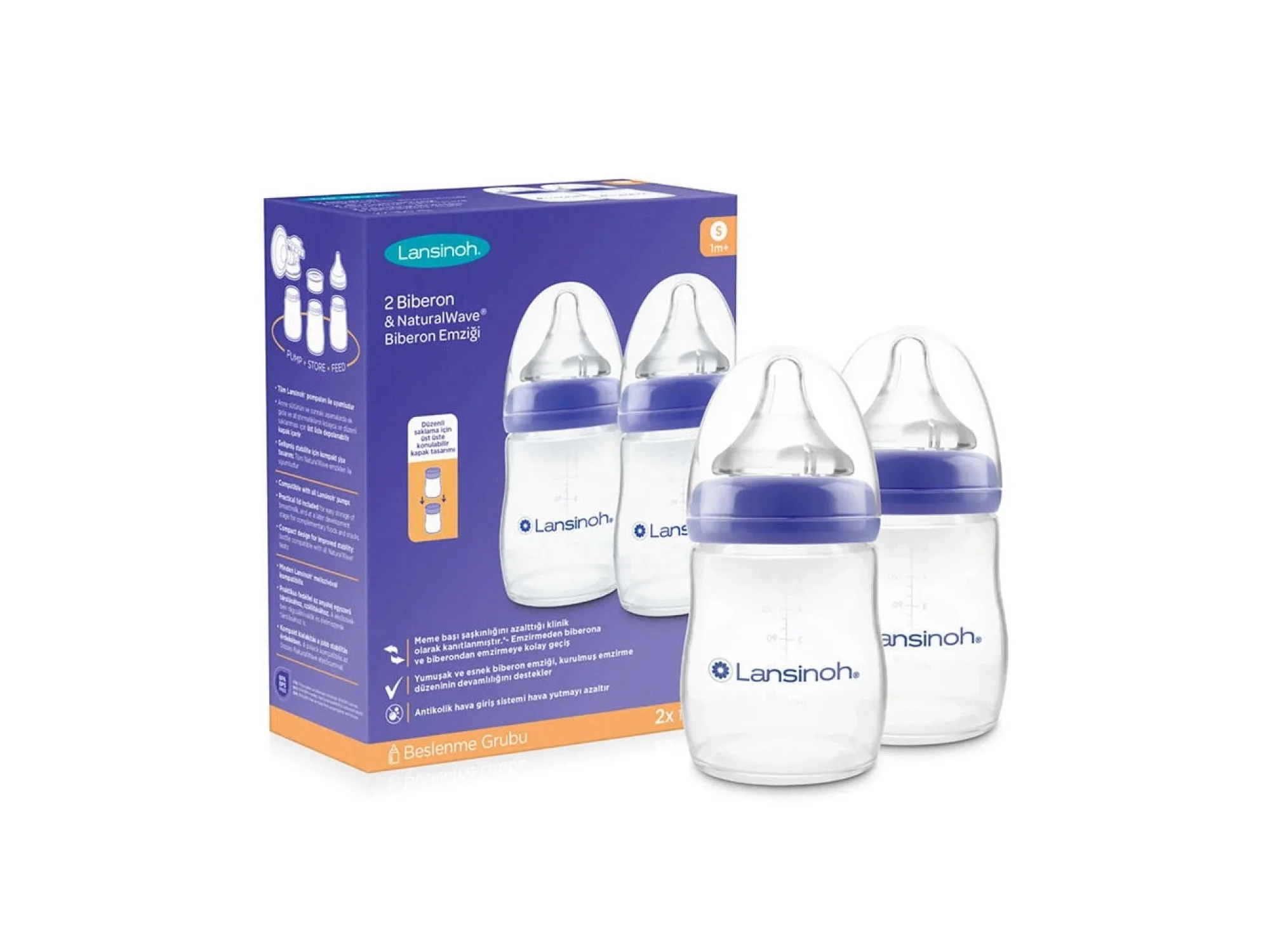 Lansinoh Natural Wave Biberon Seti 160 ml - 2 Adet