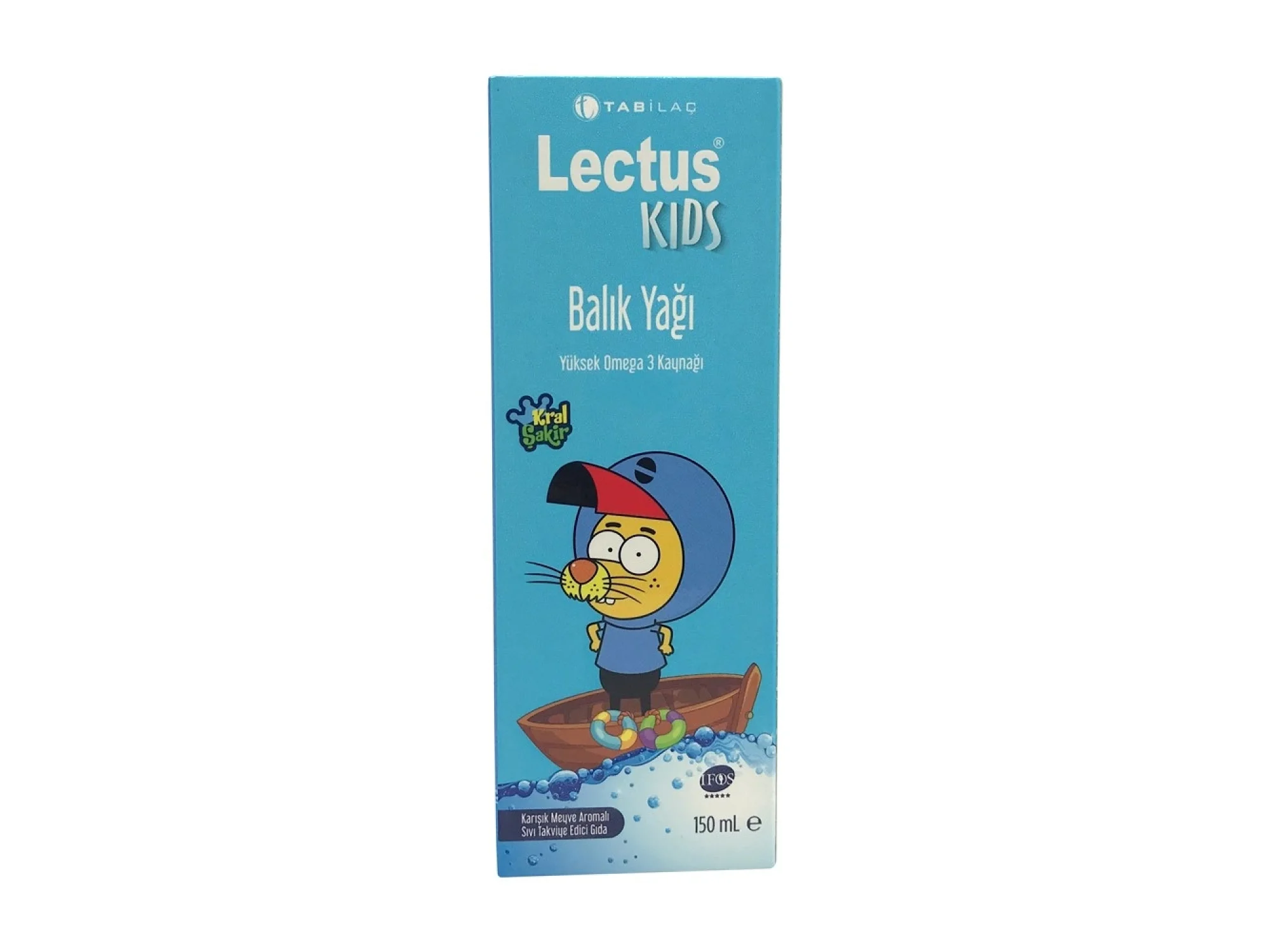 Lectus Kids Kral Şakir Karışık Meyve Aromalı Balık Yağı 150 ml