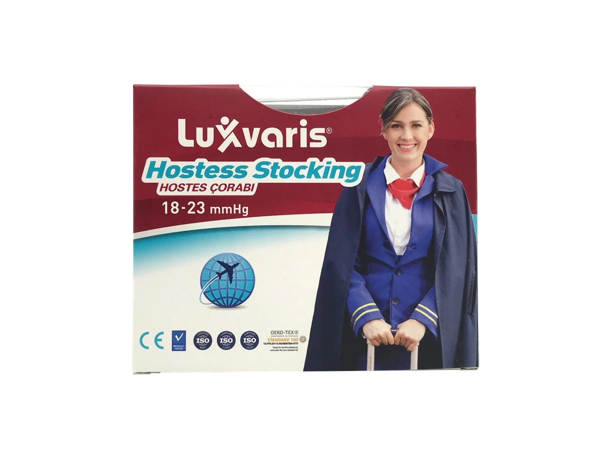 Luxvaris 845 Hostes Çorabı Külotlu Burnu Kapalı Siyah No: 3