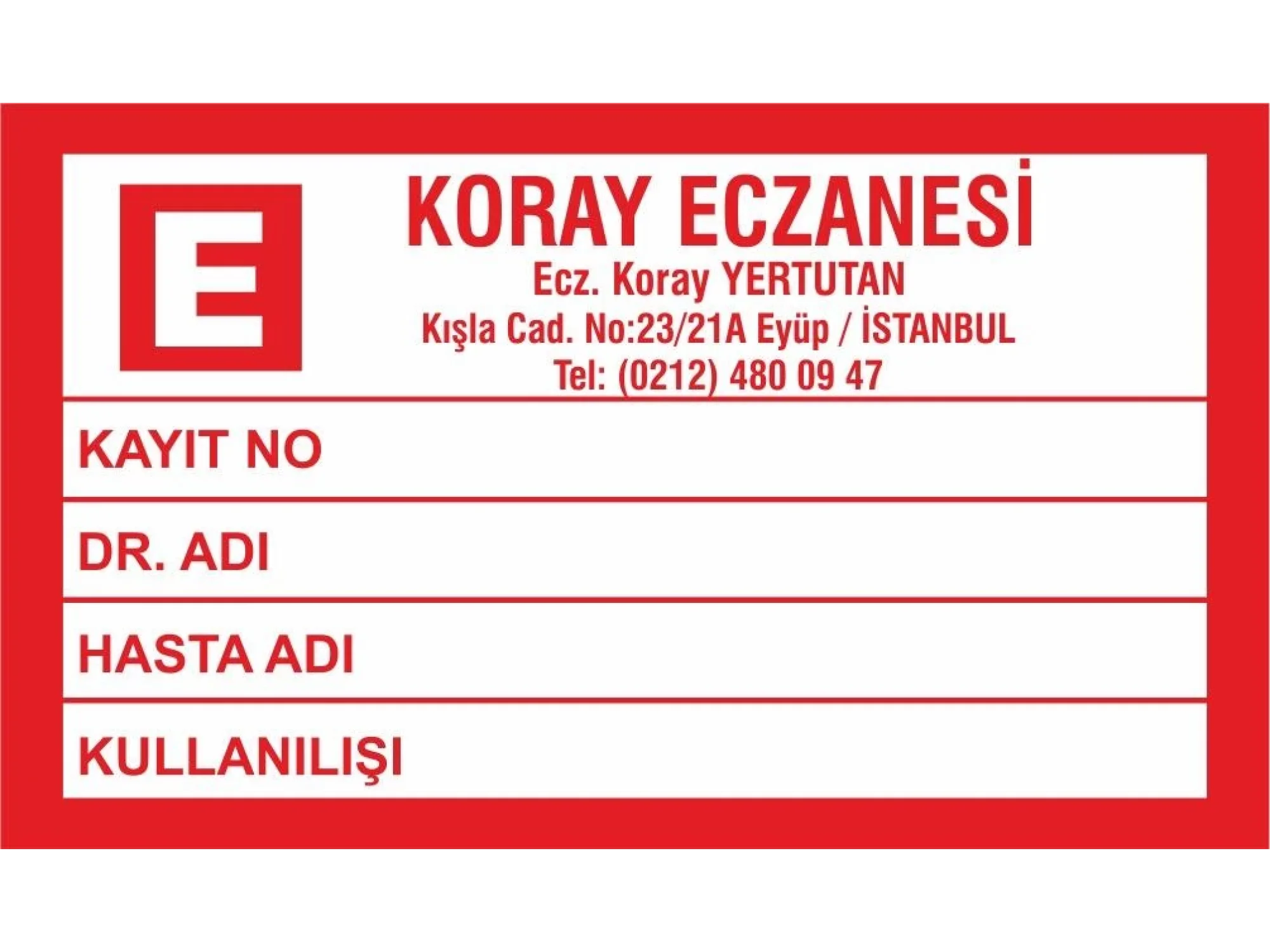 Majistral İlaç Etiketi Kod1