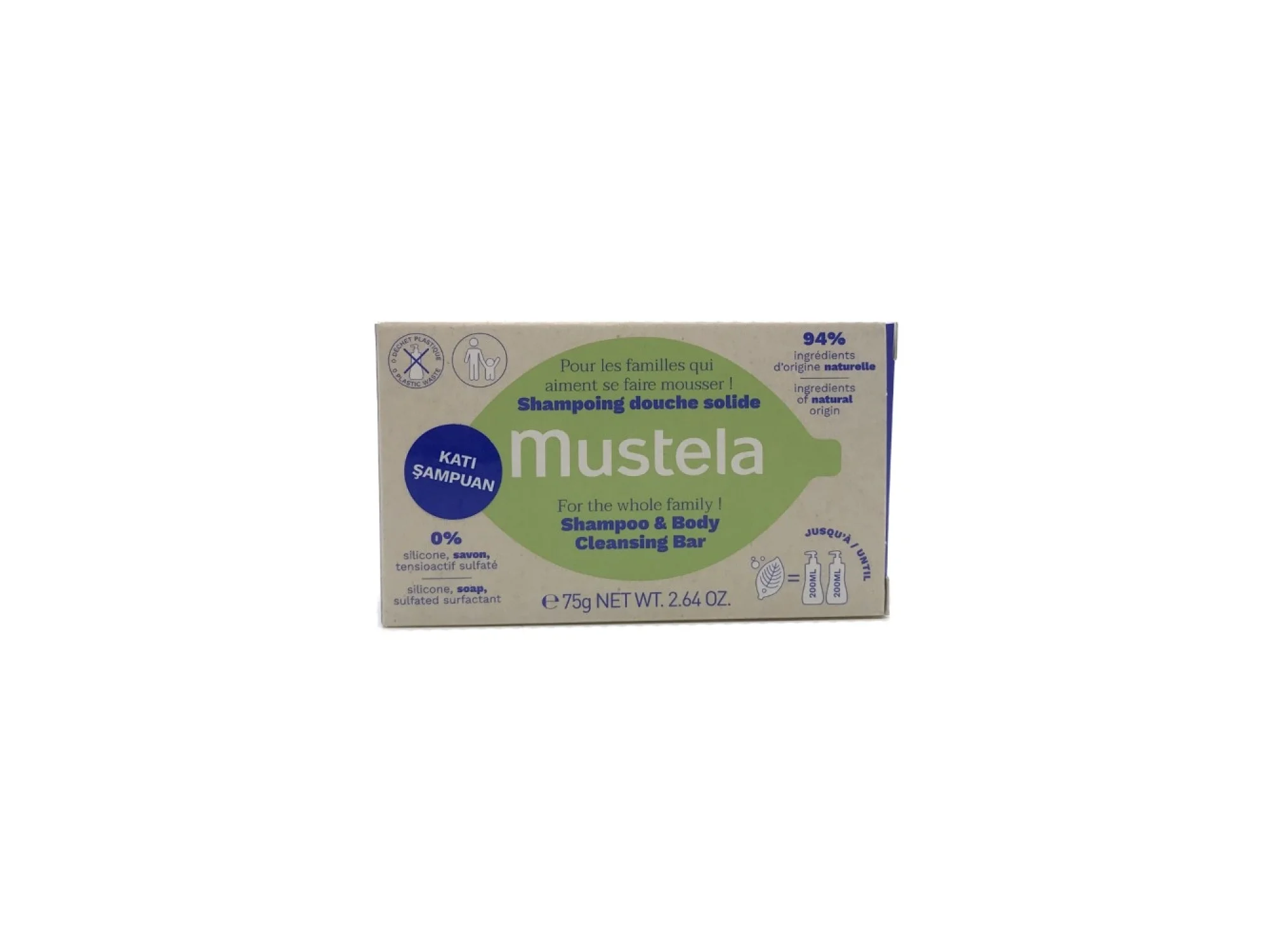 Mustela Şampuan  Vücut Temizleme Barı 75 gr