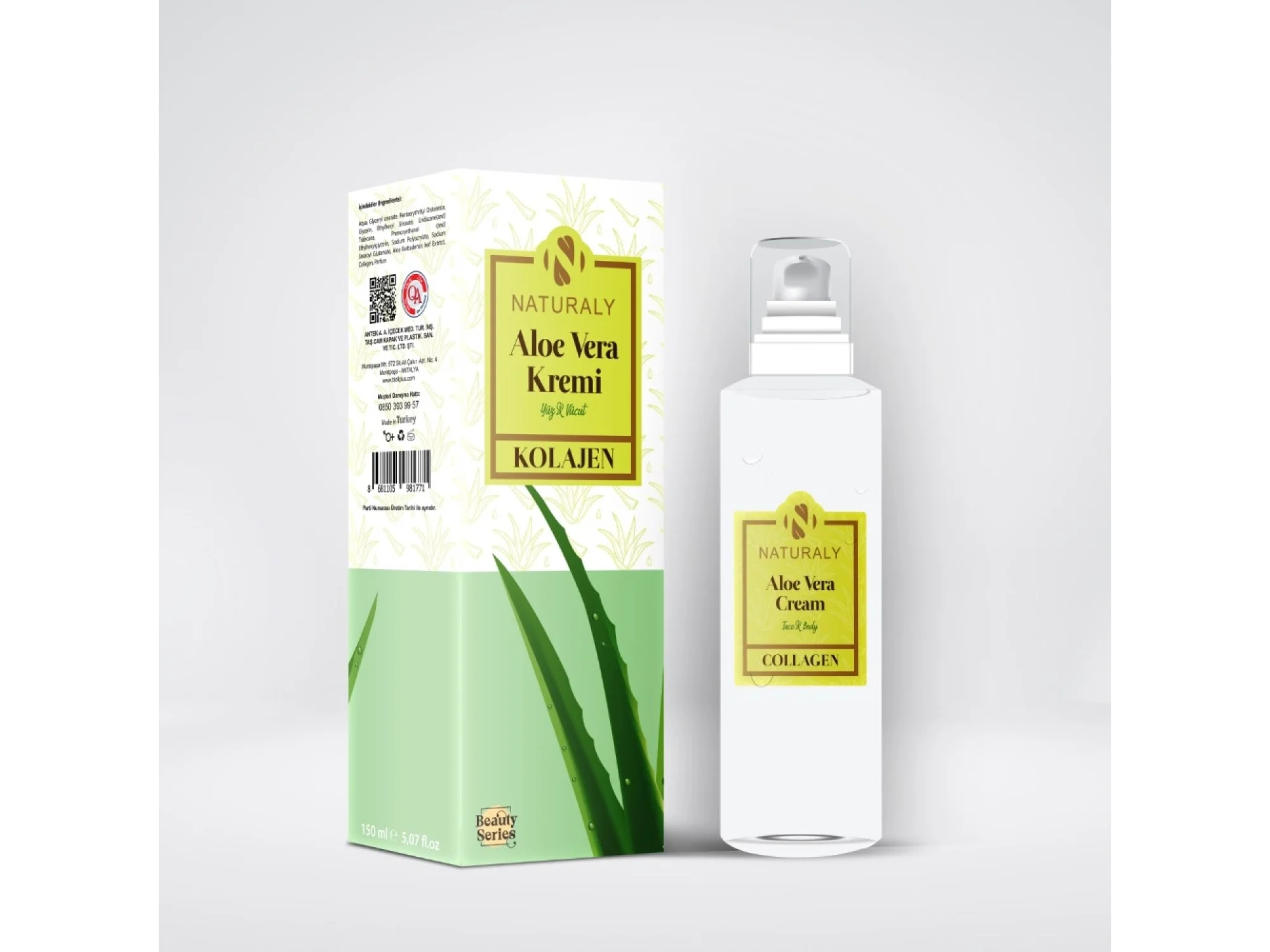 Naturaly Aloe Vera Krem Collagen 150 ml