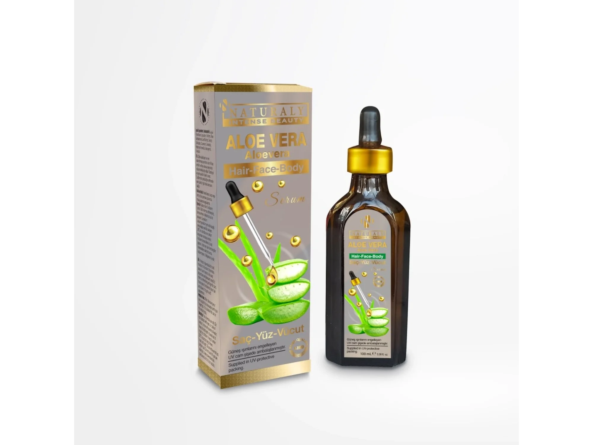 Naturaly Aloe Vera Yağı Saç Yüz Vücut Serum 100 ml
