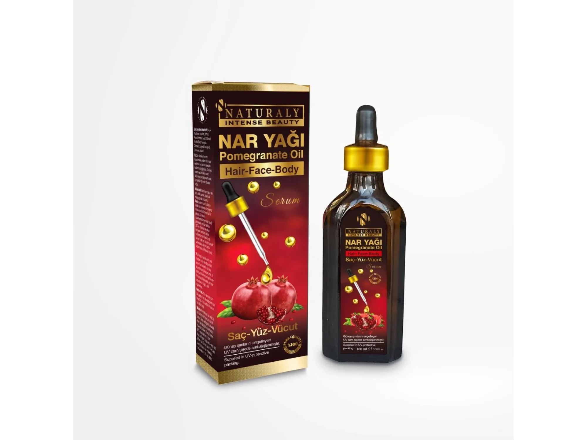 Naturaly Nar Çekirdeği Yağı Saç Yüz Vücut Serum 100 ml