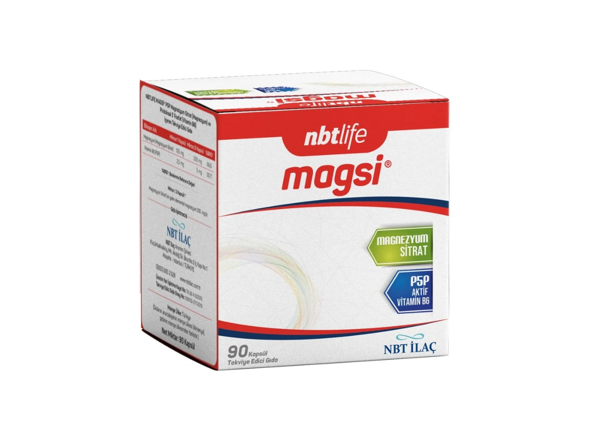 NBT Life Magsi P5P Vitamin B6 90 Kapsül