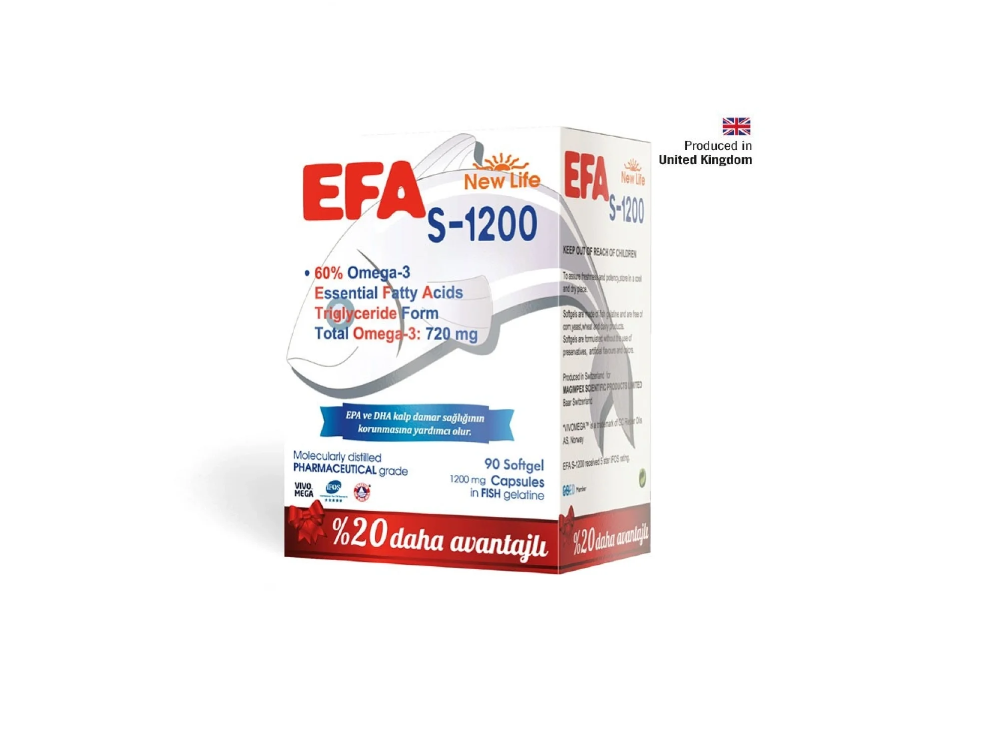 New Life EFA S-1200 mg 90 Kapsül