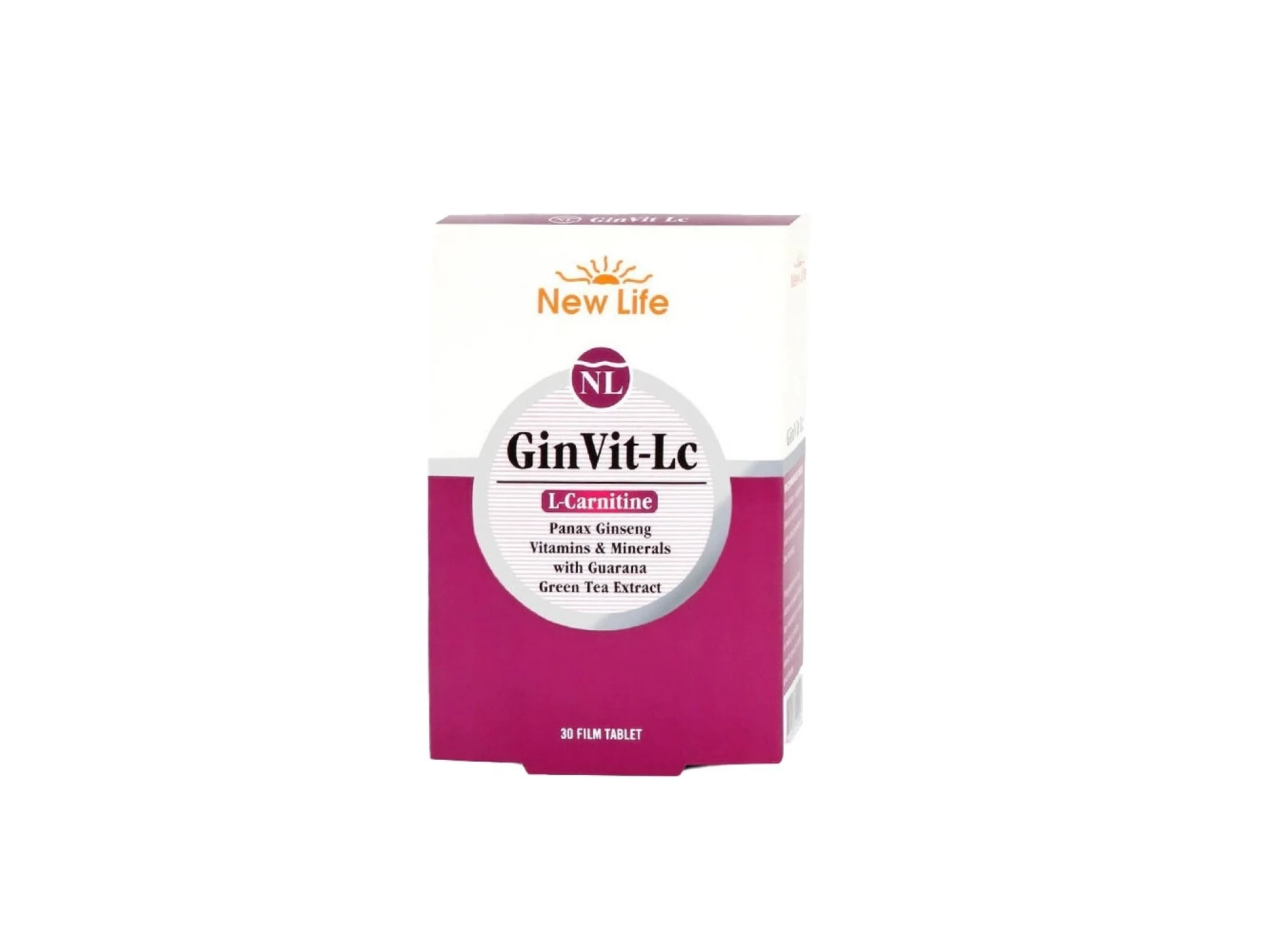 New Life GinVit-Lc L- Carnitine 30 Film Tablet