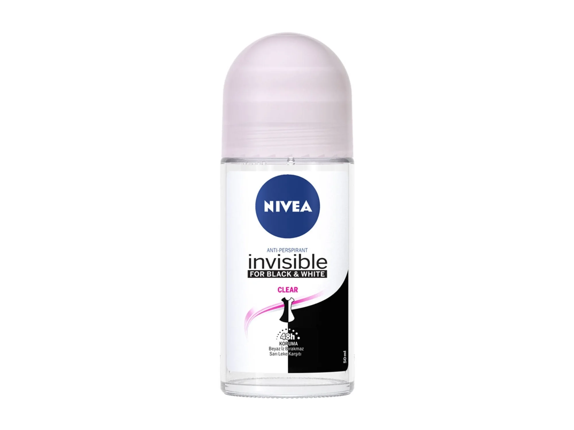Nivea Invisible For Black  White Roll-On Clear 50 ml