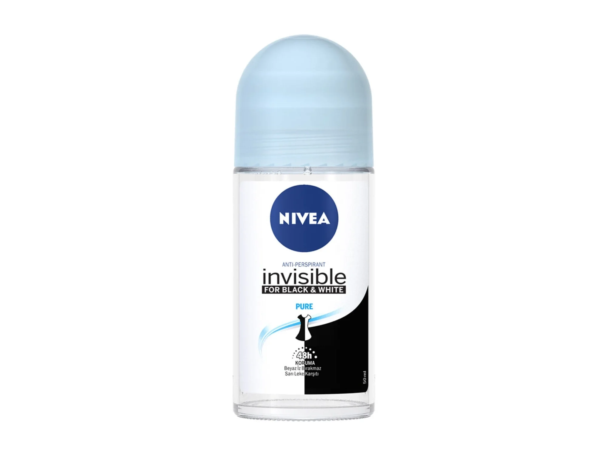 Nivea Invisible For Black  White Roll-On Pure 50 ml