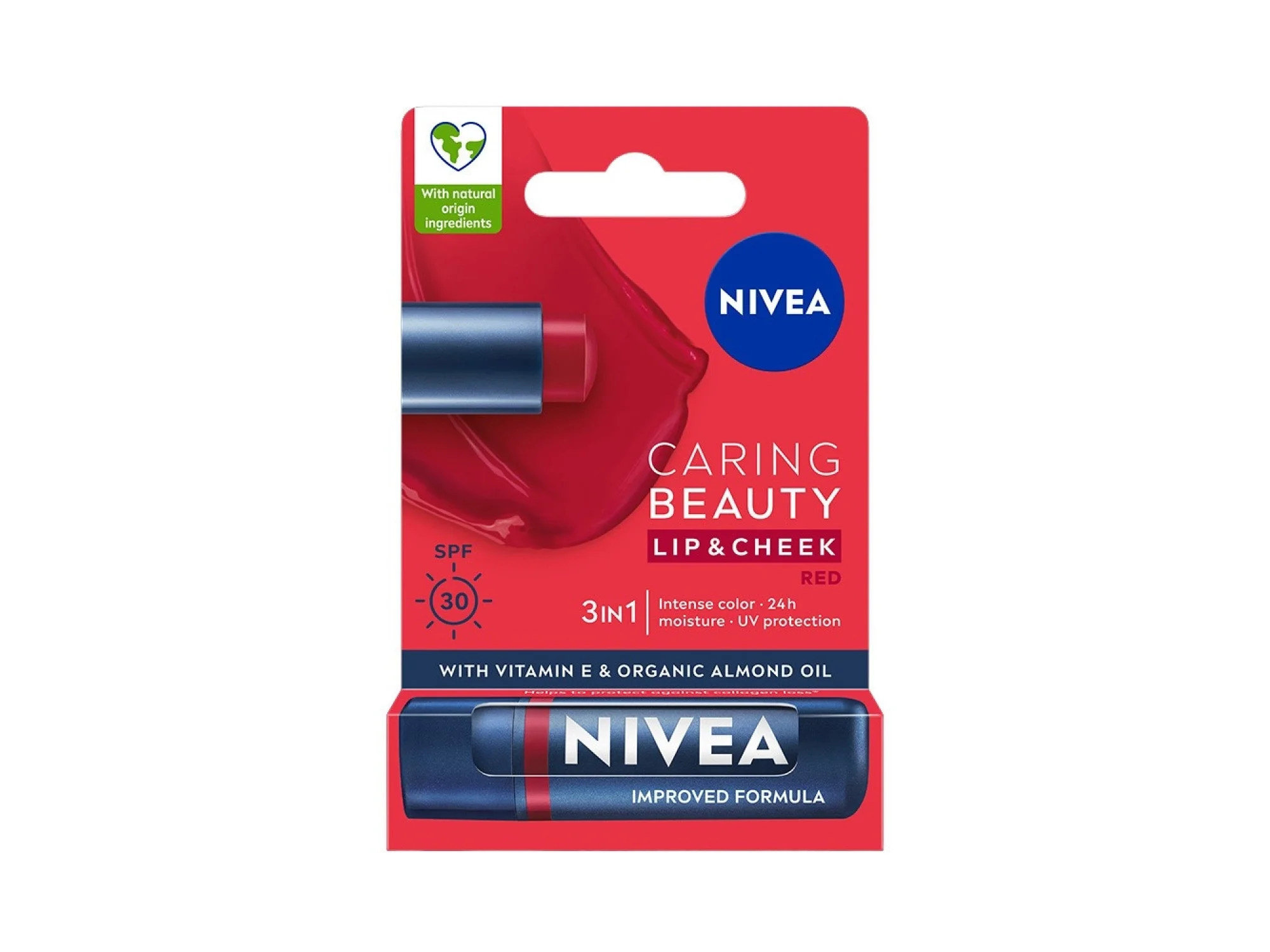 Nivea Lip Cheek Caring Red