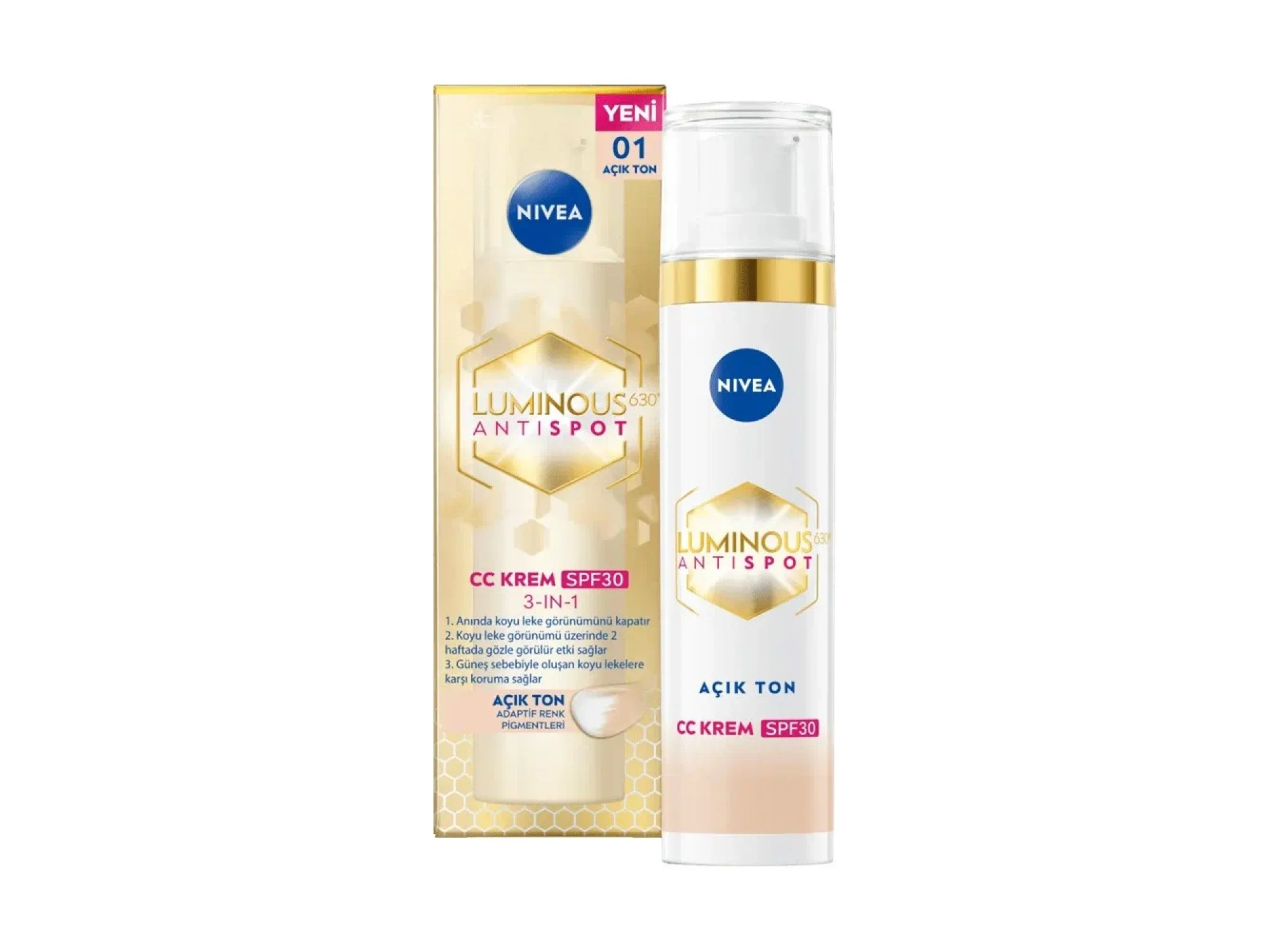 Nivea Luminous Koyu Leke Karşıtı CC Krem Açık Ton 40 ml