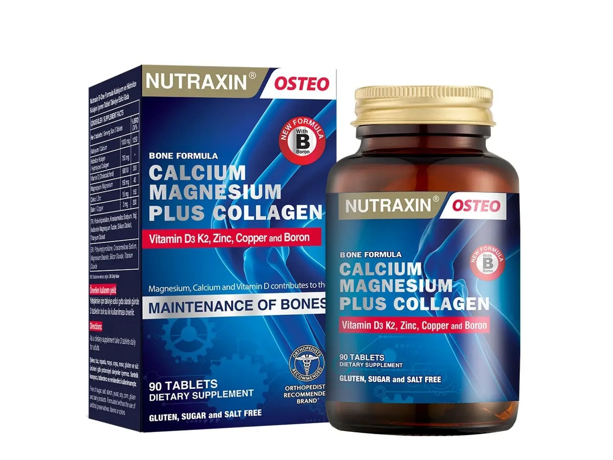 Nutraxin Calcium Magnesium Plus Collagen B 90 Tablet