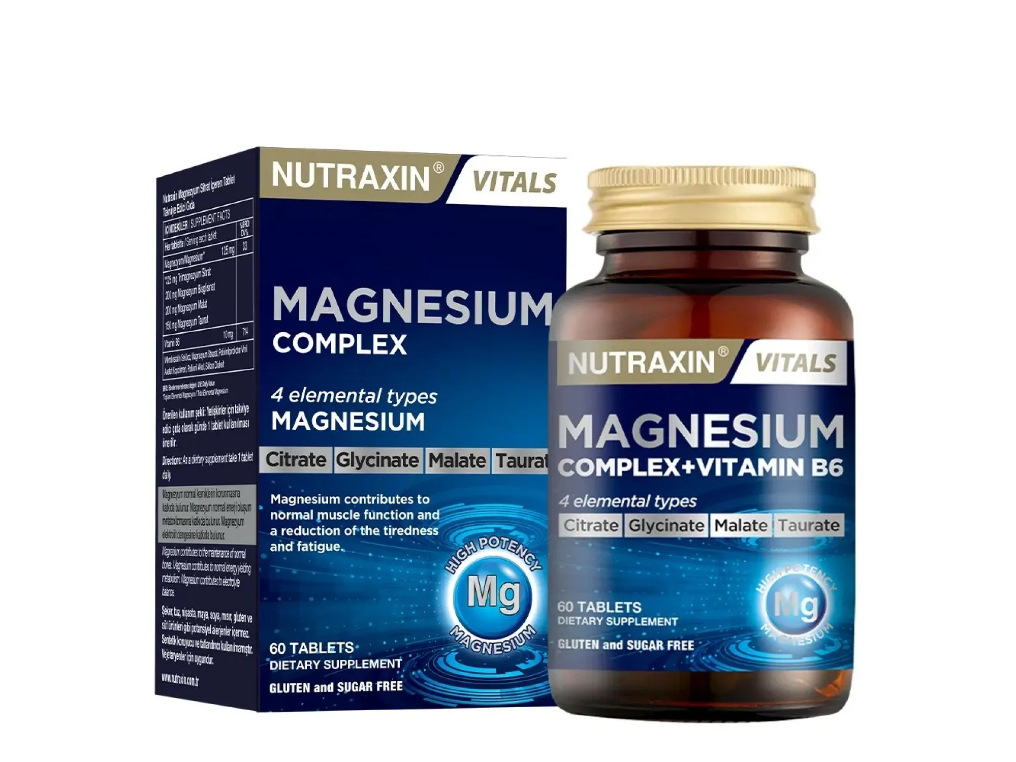 Nutraxin Magnesium Complex Vitamin B6 60 Tablet