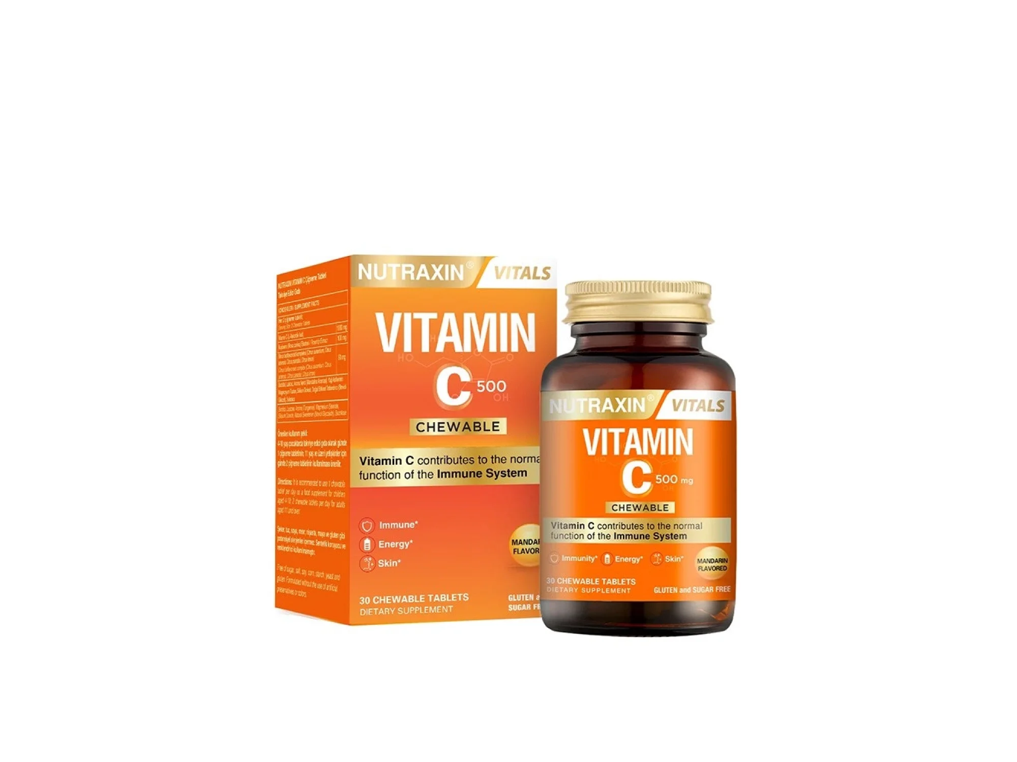 Nutraxin Vitamin C 500 mg 30 Çiğneme Tablet