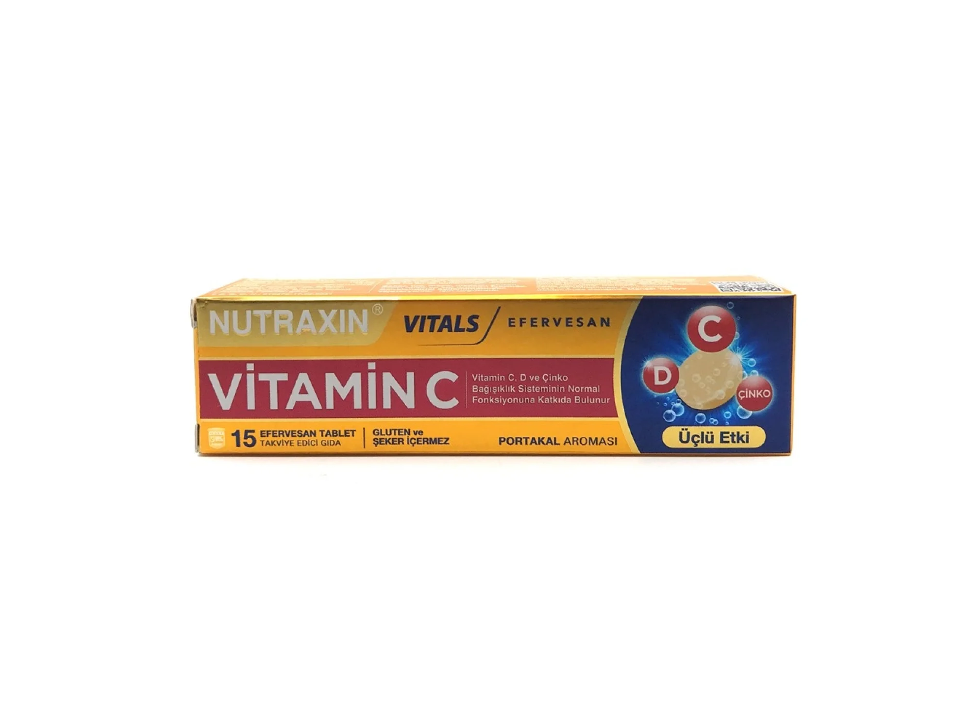 Nutraxin Vitamin C-D-Zinc 15 Efervesan Tablet