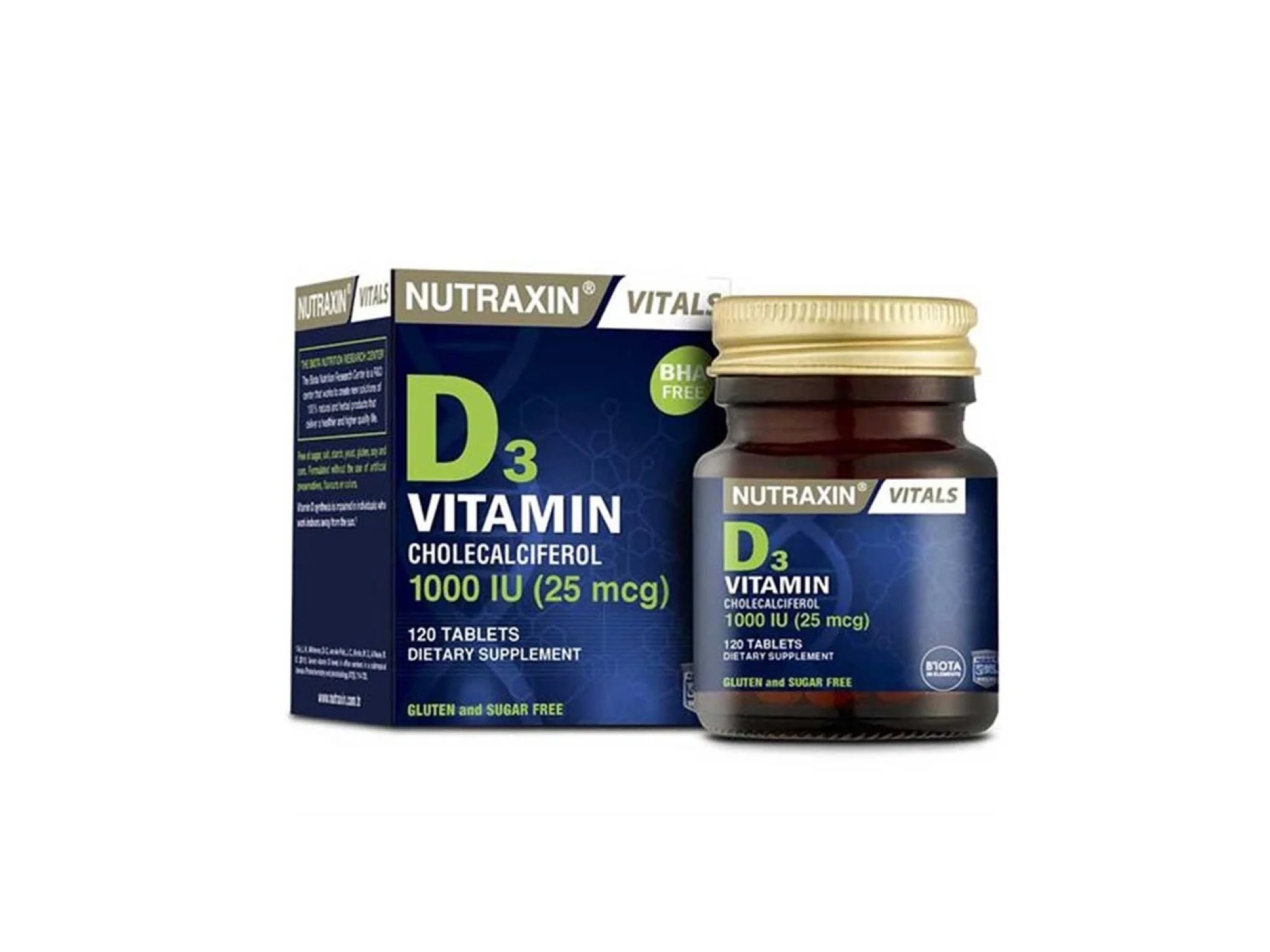 Nutraxin Vitamin D3 1000 IU 120 Tablet