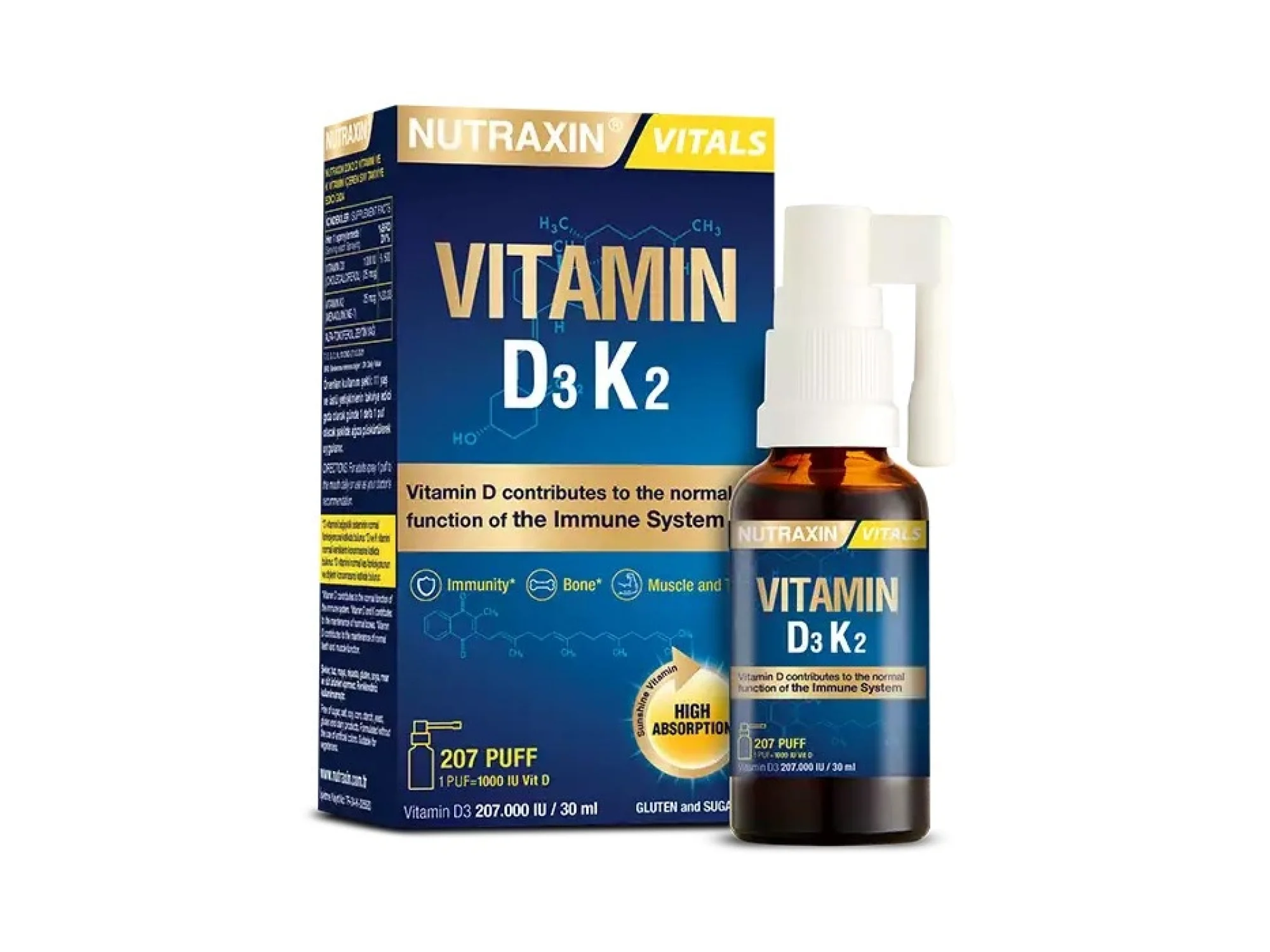Nutraxin Vitamin D3K2 Sprey 30 ml