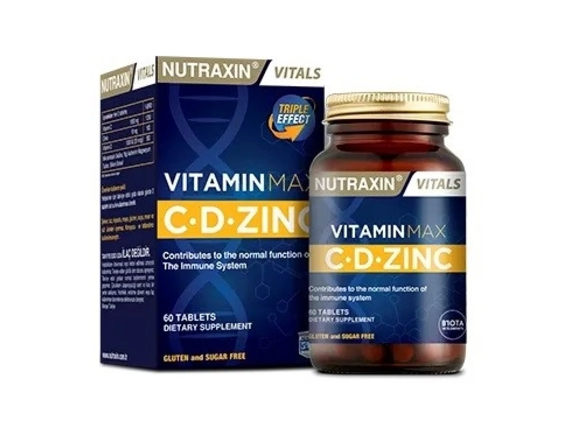 Nutraxin Vitamin Max C + D Zinc 60 Tablet