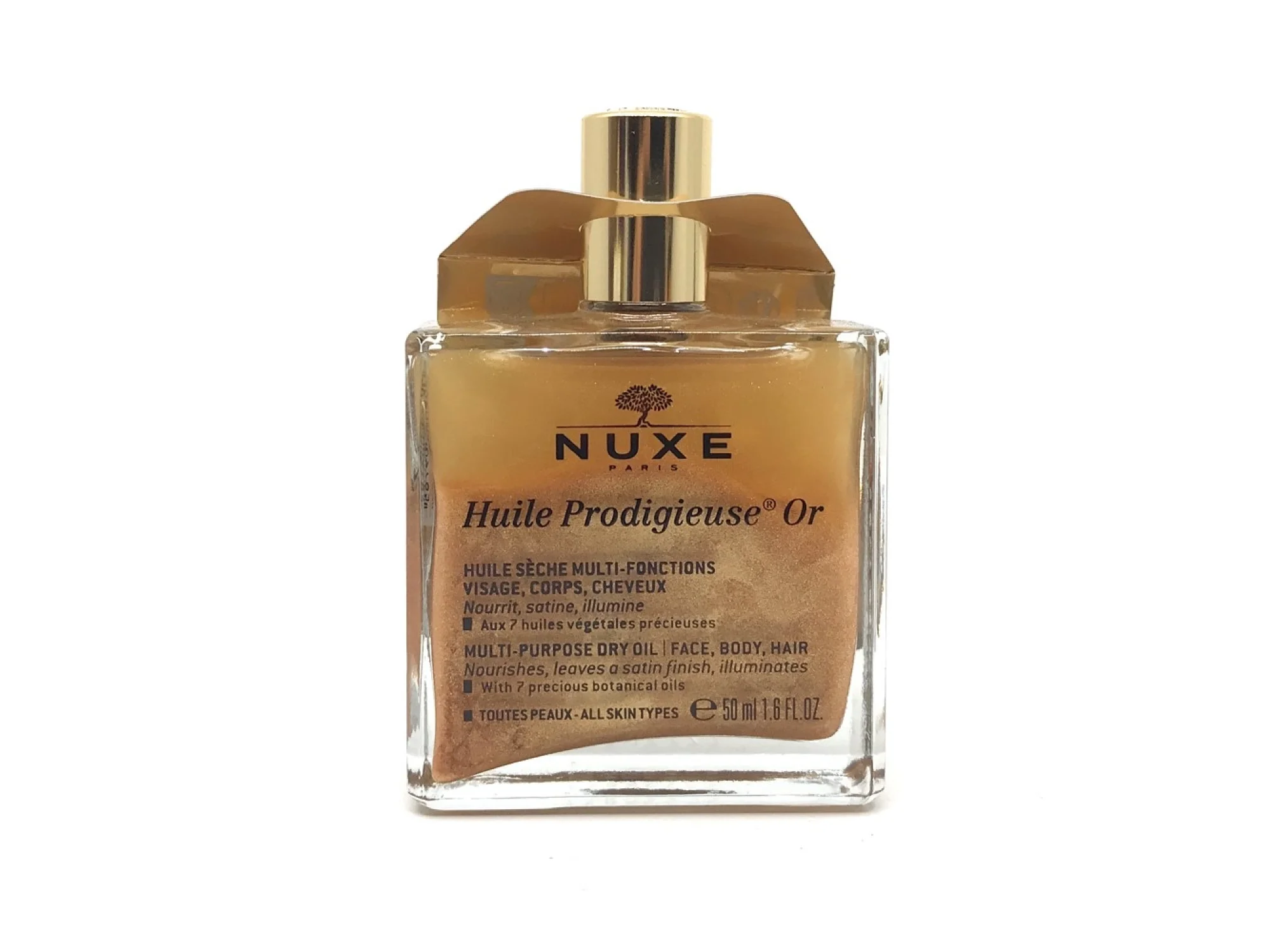 Nuxe Huile Prodigieuse OR Altın Parıltılı Yüz Vücut Saçlar İçin Çok Amaçlı Kuru Yağ 50 ml