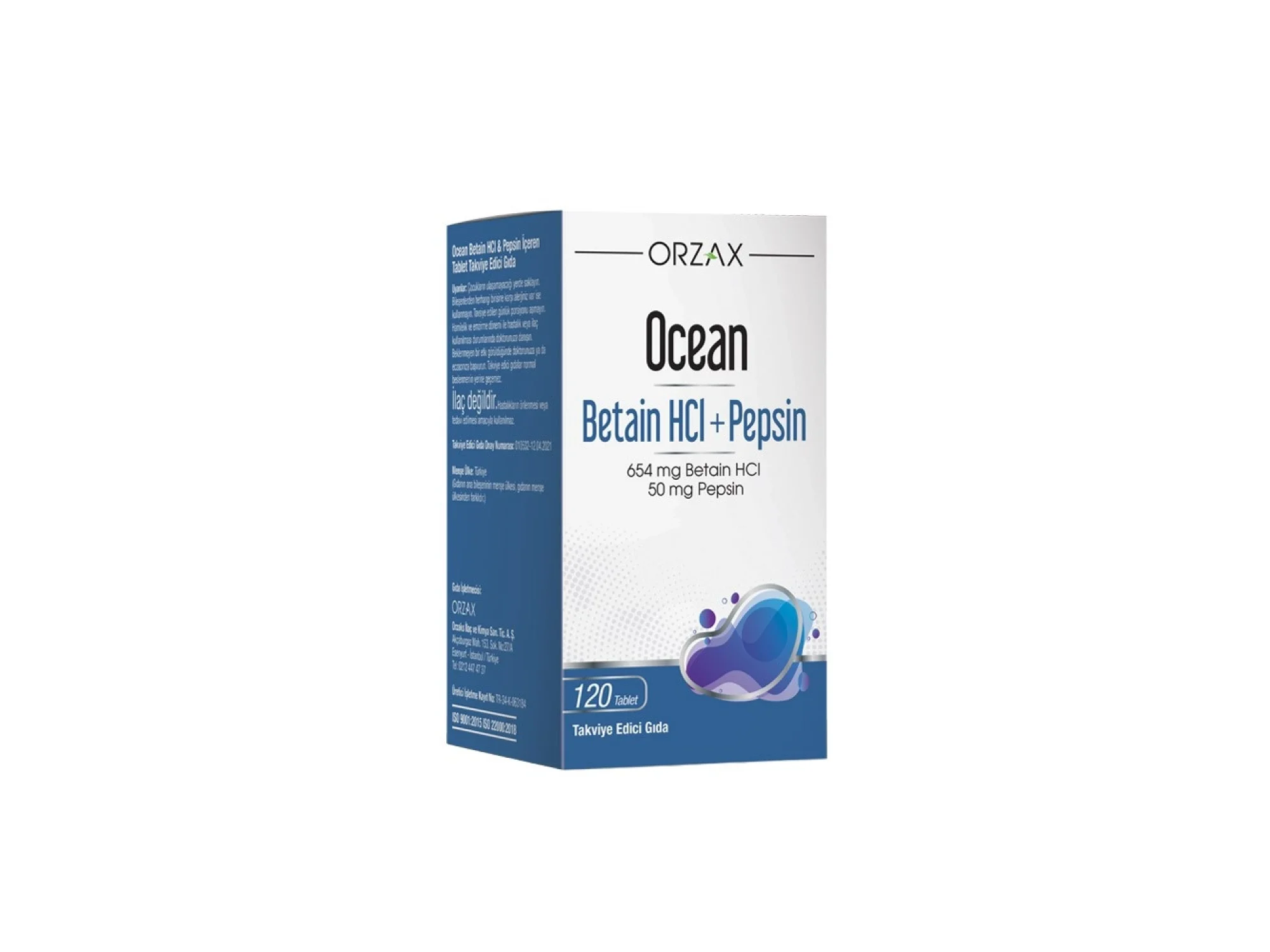 Ocean Betain HCI+ Pepsin Takviye Edici Gıda 120 Tablet
