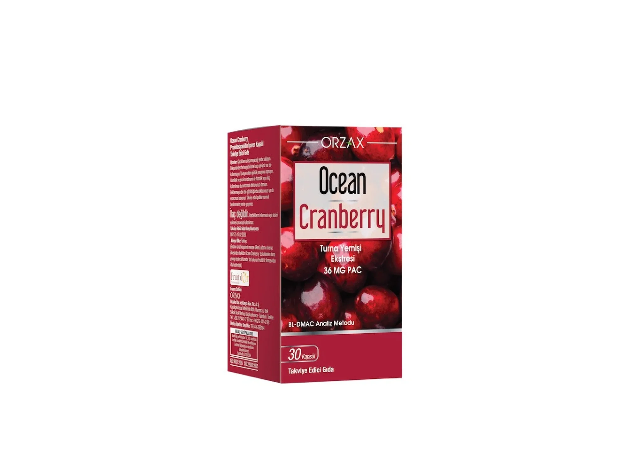 Ocean Cranberry Turna Yemişi Ekstresi 36 mg Pac 30 Kapsül