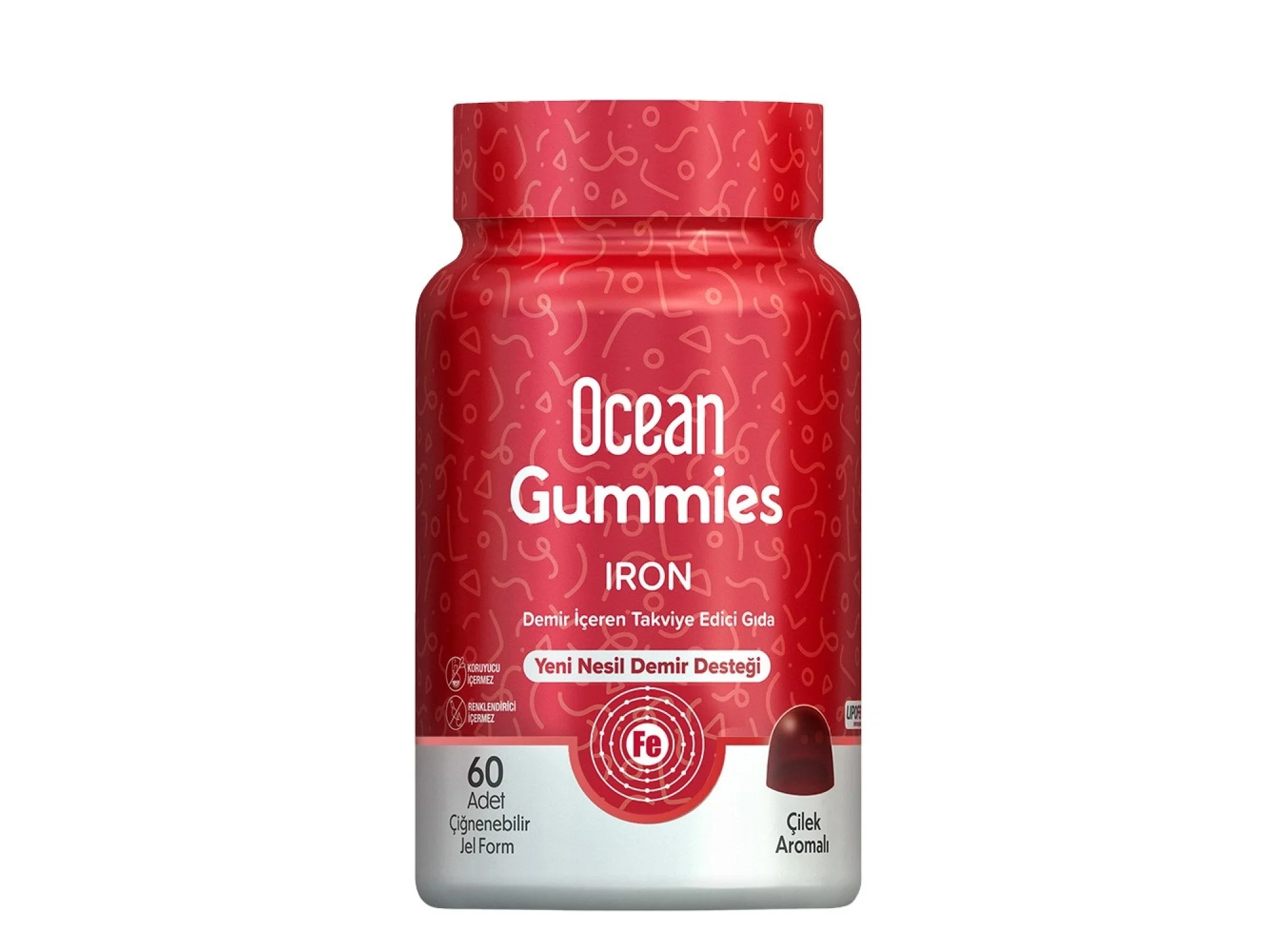 Ocean Gummies İron Demir 60 Çiğnenebilir Jel