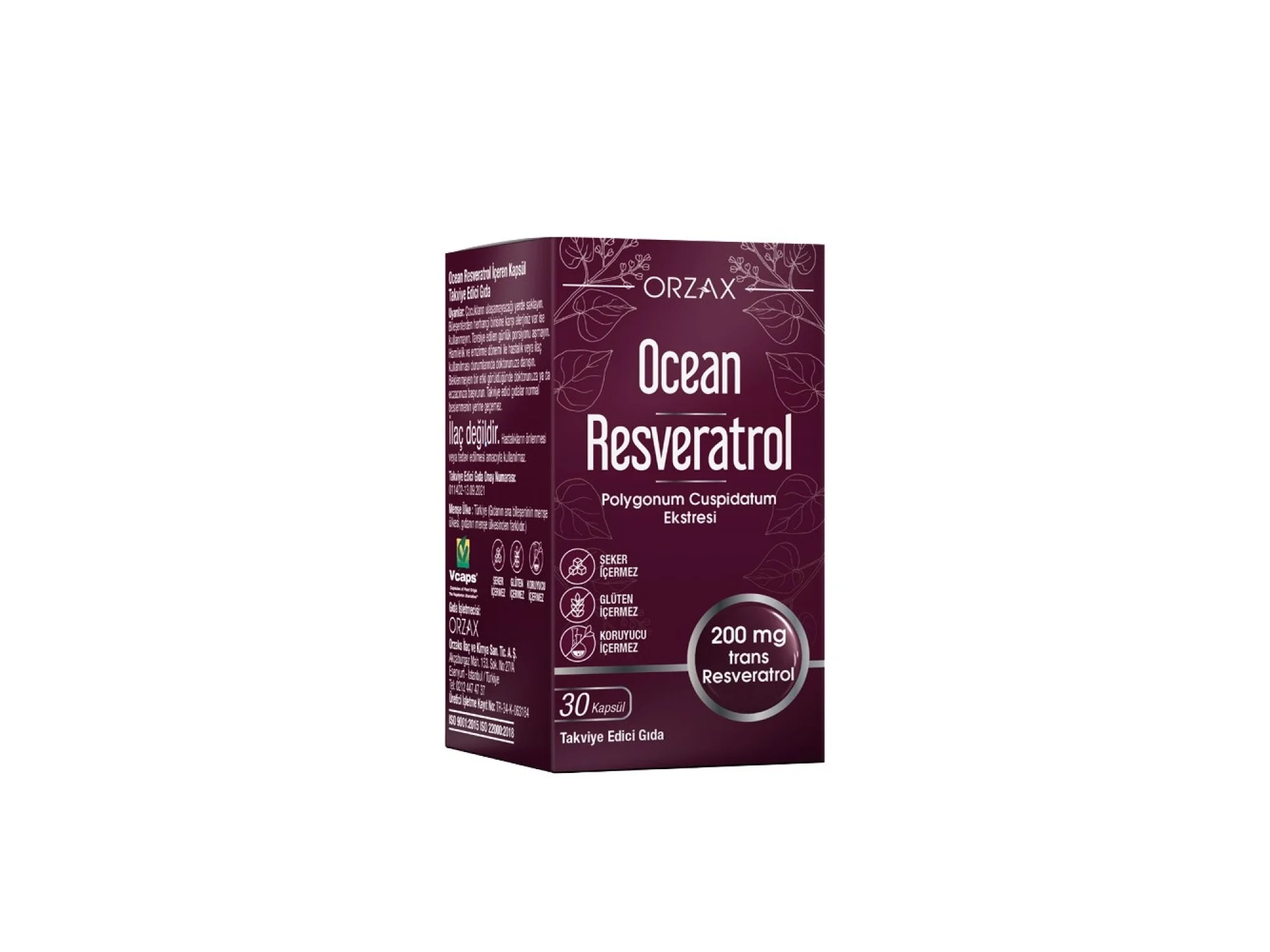 Ocean Resveratrol 200 mg 30 Kapsül
