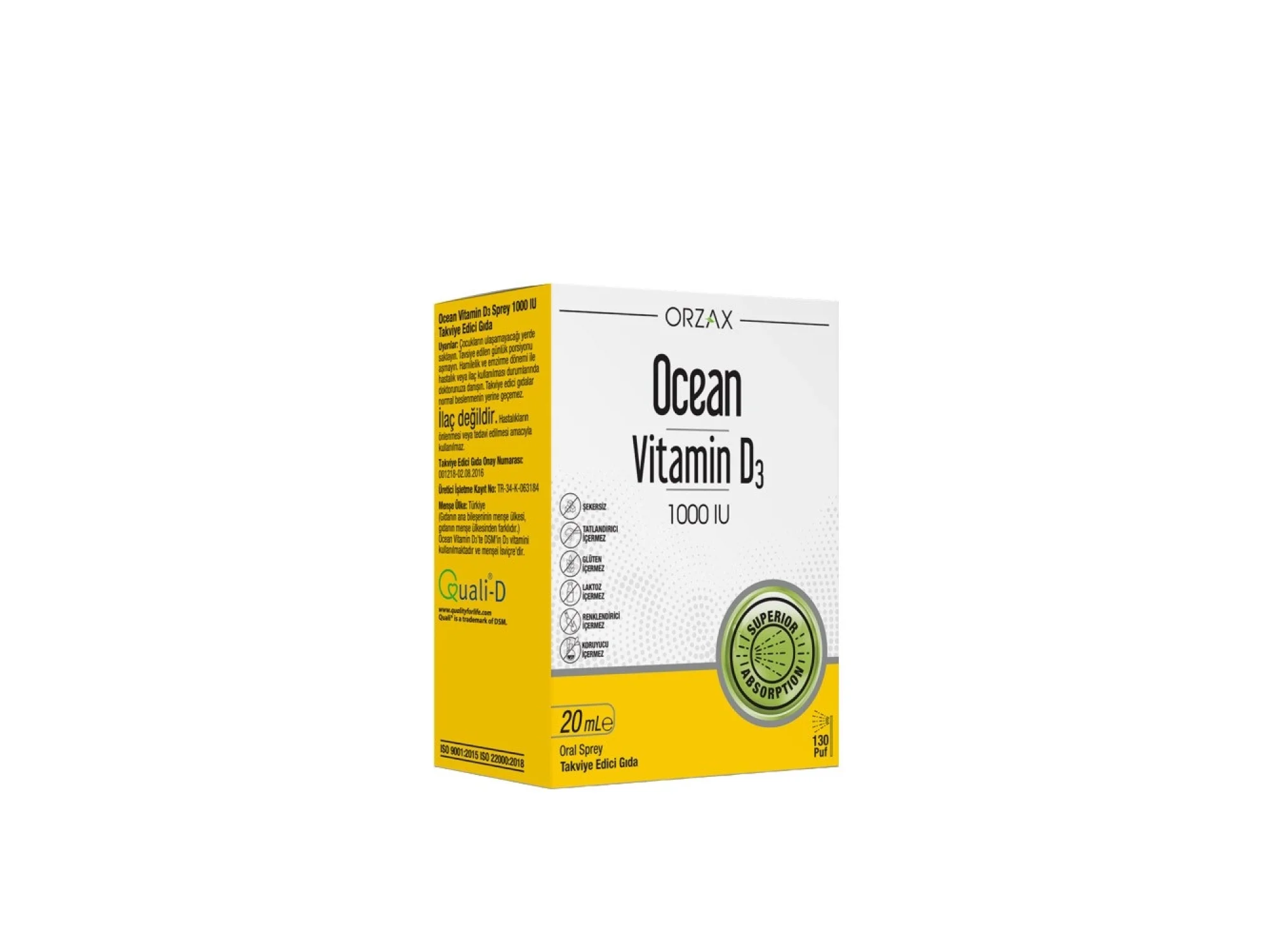 Ocean Vitamin D3 1000 IU Oral Sprey 20 ml