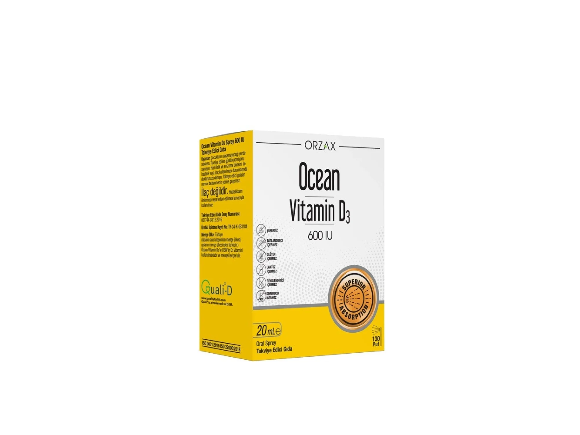 Ocean Vitamin D3 600 IU Oral Sprey 20 ml