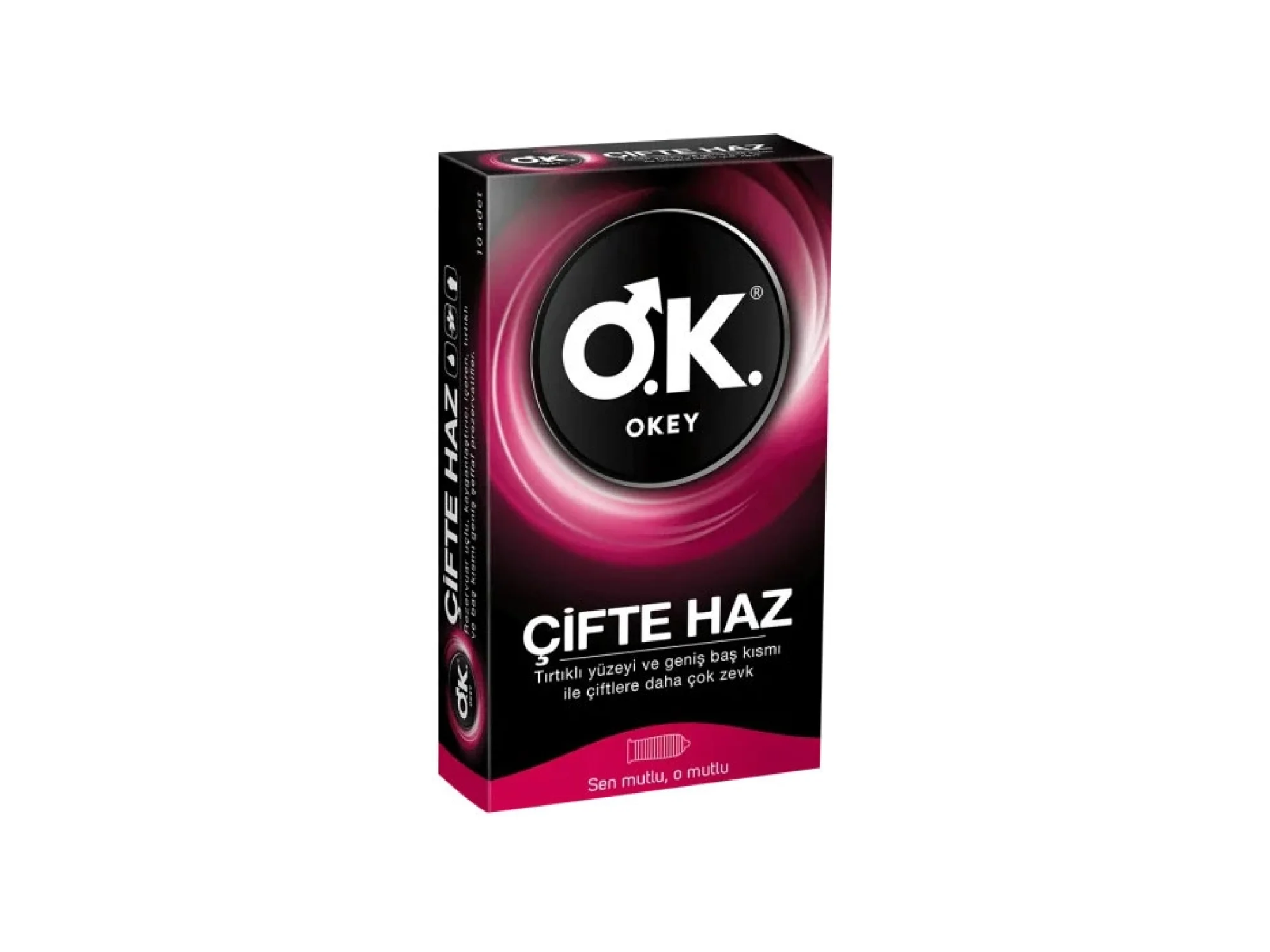 Okey Çifte Haz Prezervatif 10lu