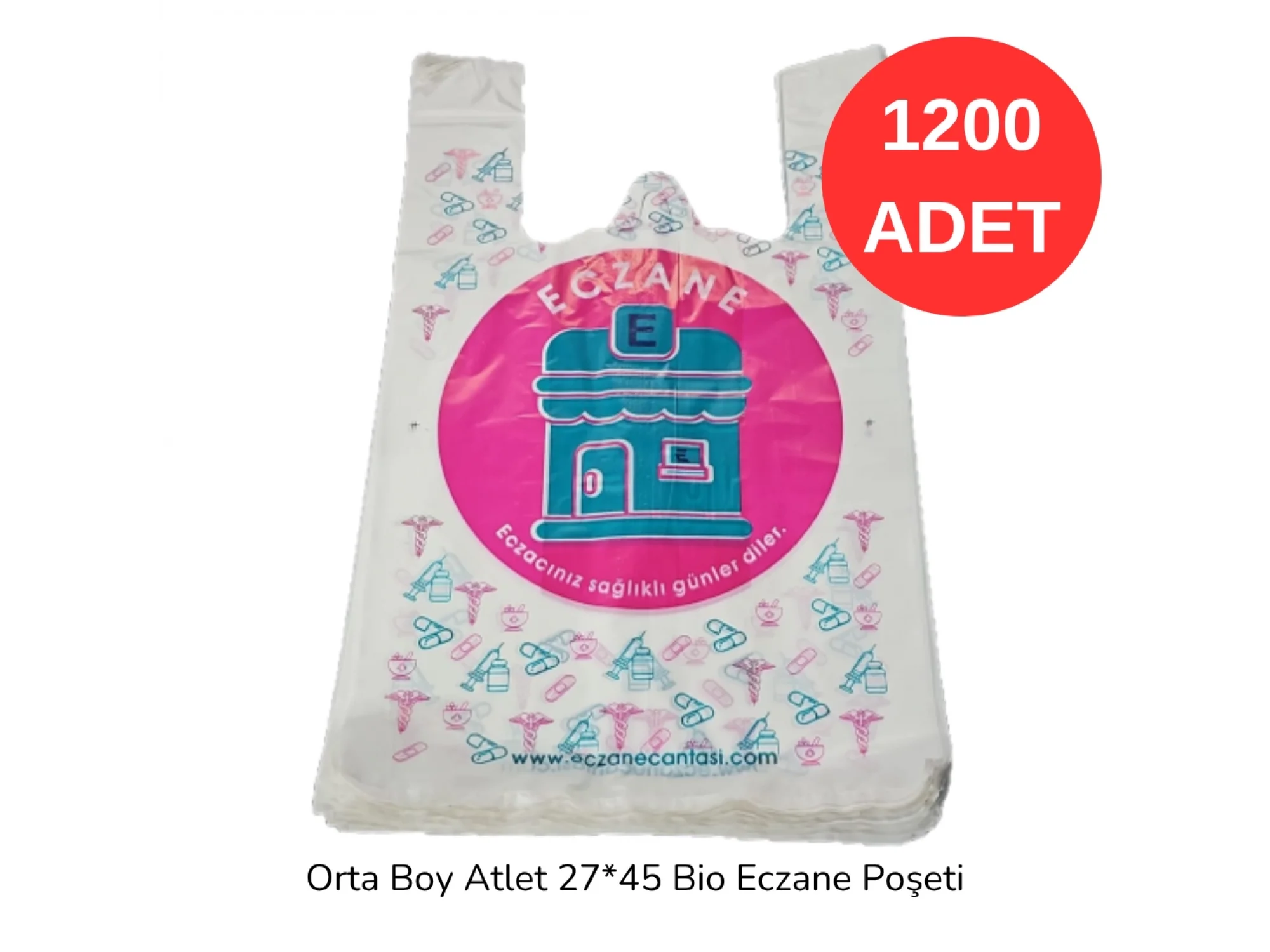 Orta Boy Atlet 27*45 Eczane Poşeti 1200 adet