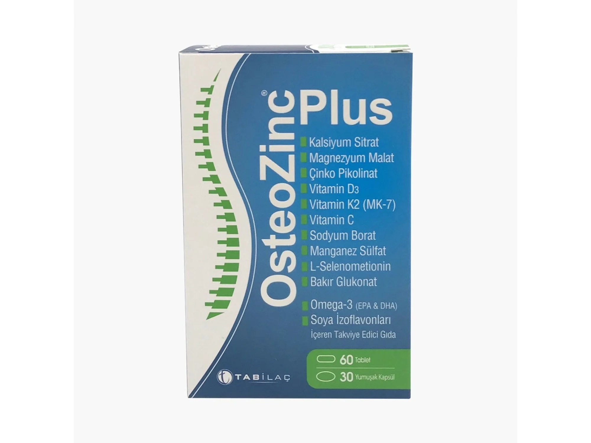 Osteozinc Plus Calcium 60 Tablet + 30 Yumuşak Kapsül
