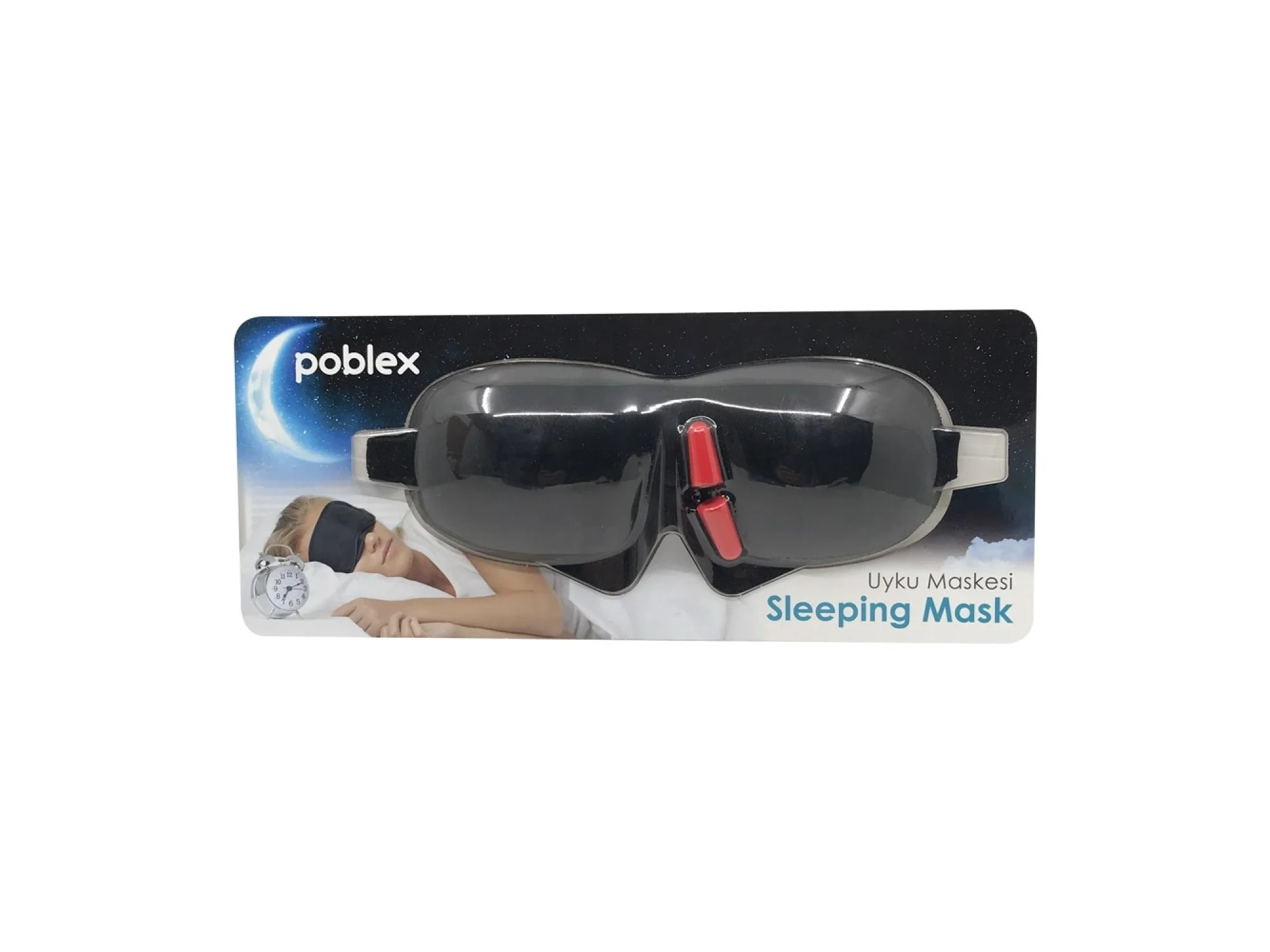 Poblex 3D Uyku Maskesi Siyah + Kulak Tıkacı