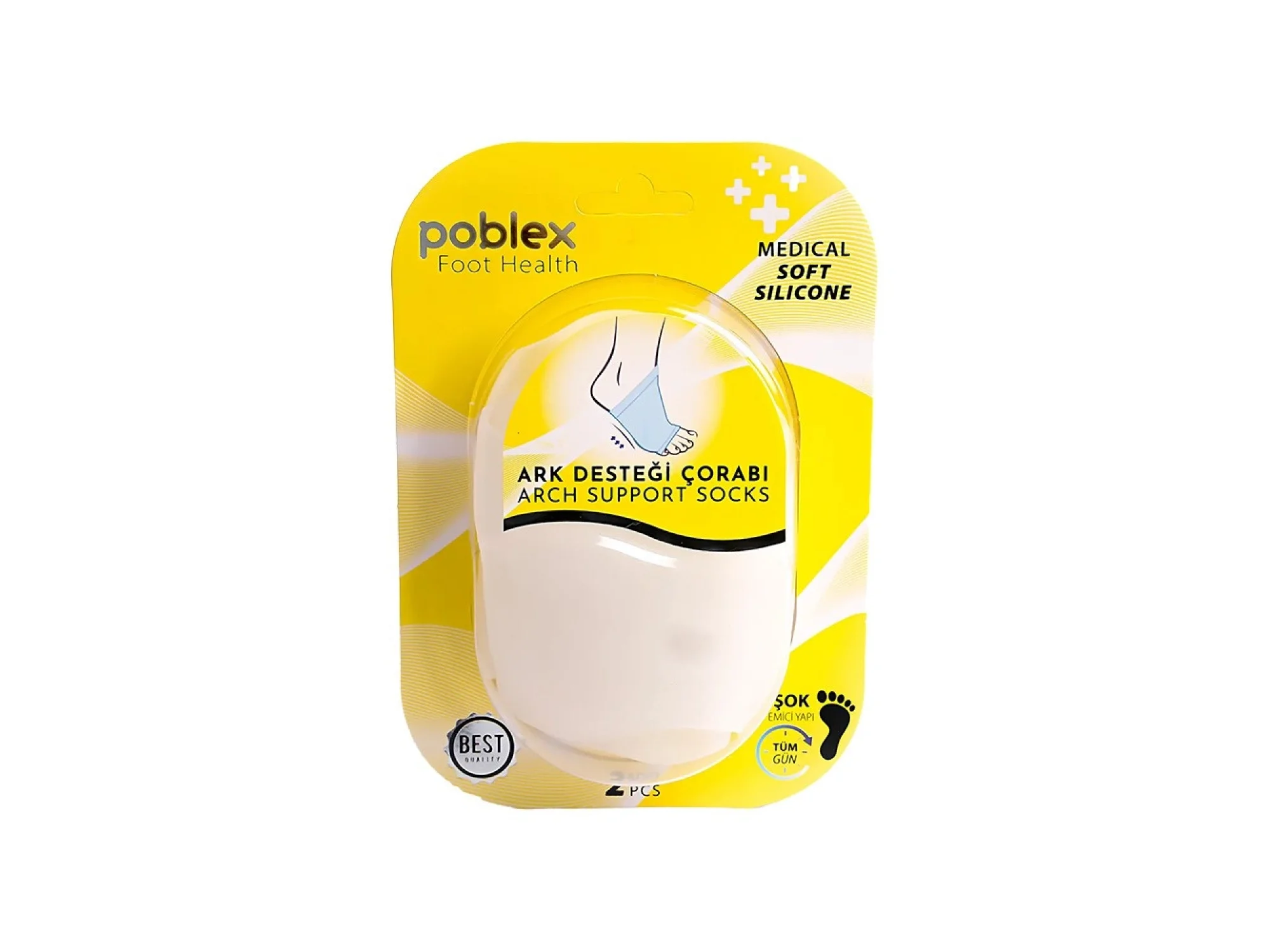 Poblex Ark Desteği Silikon Çorap