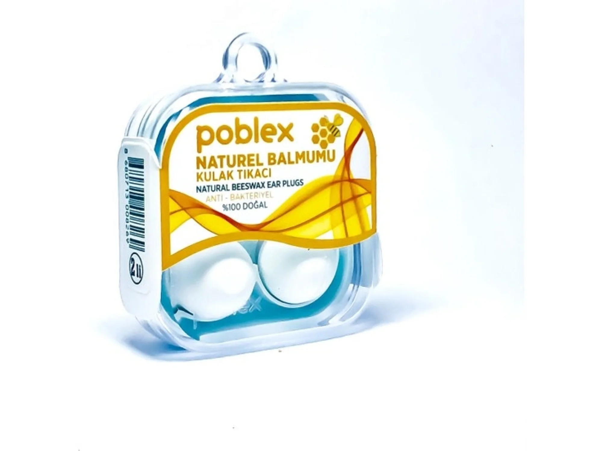 Poblex Naturel Balmumu Kulak Tikaci 2li