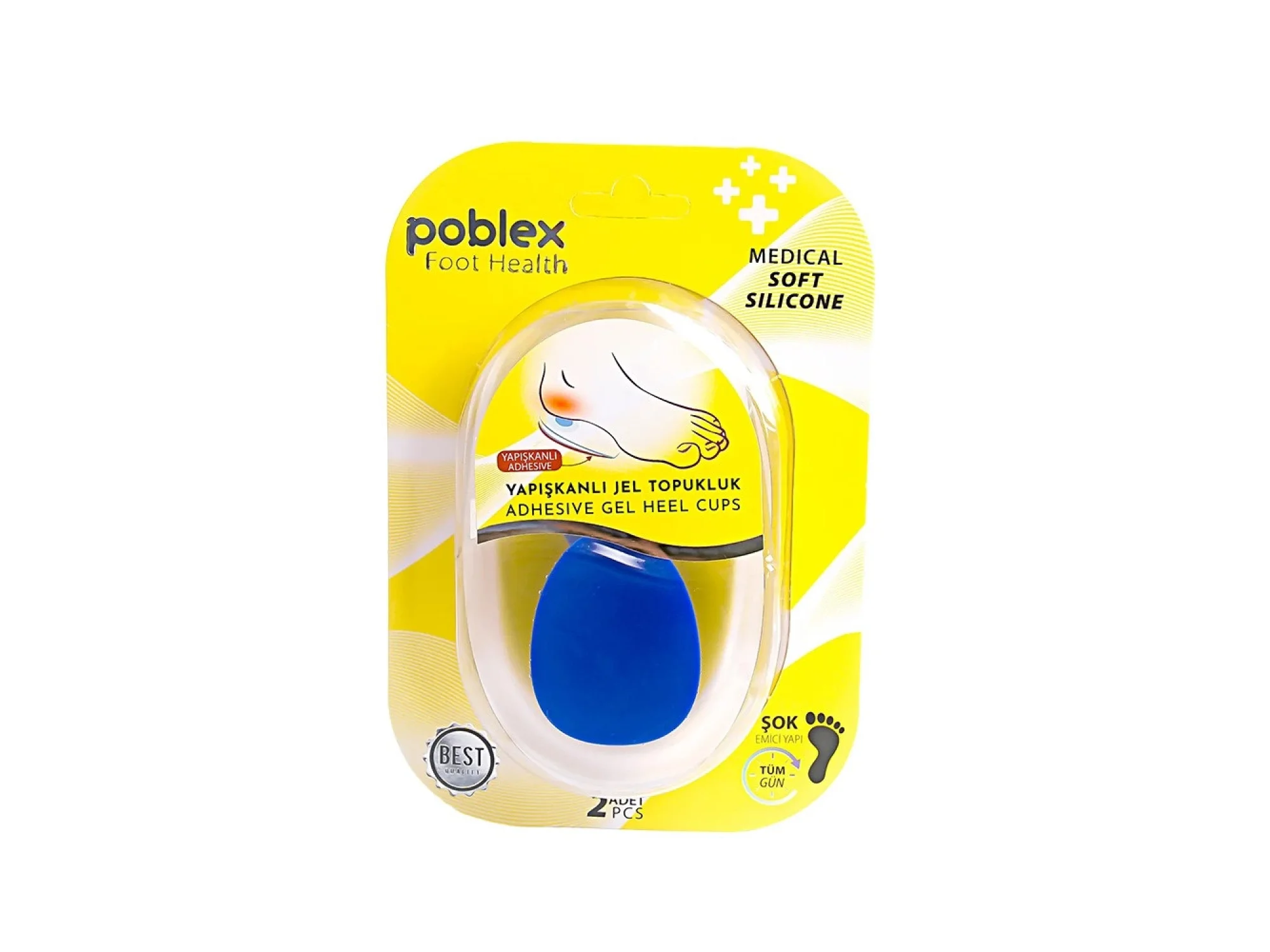 Poblex Yapışkanlı Silikon Jel Topukluk - Erkek