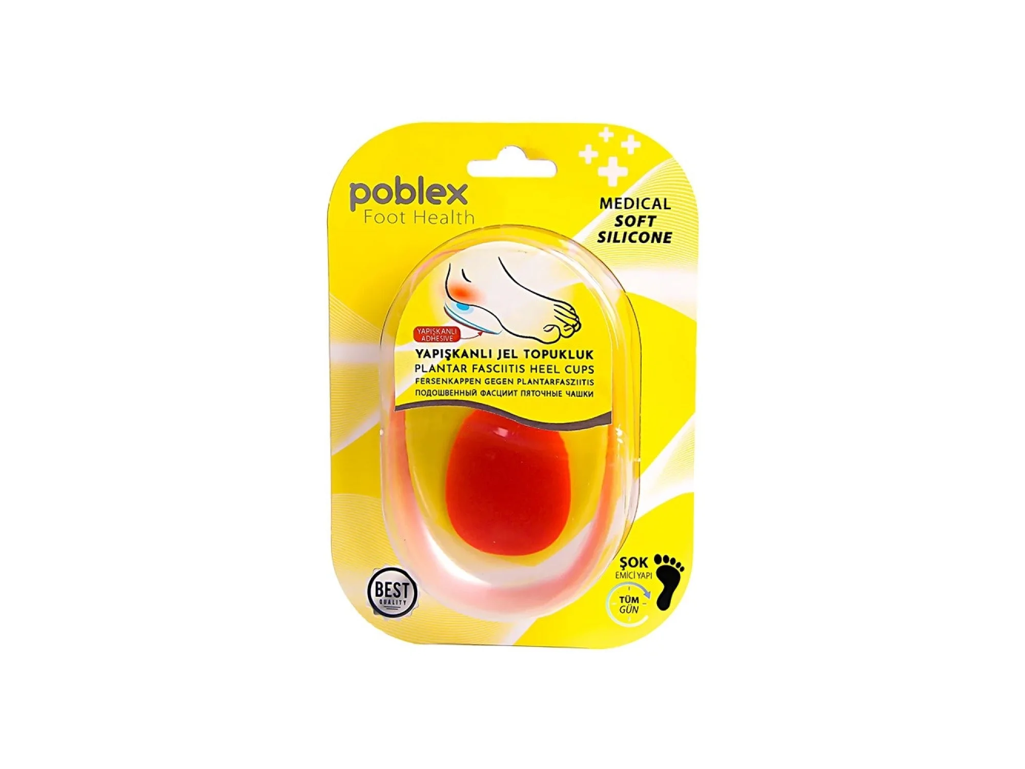 Poblex Yapışkanlı Silikon Jel Topukluk - Kadın