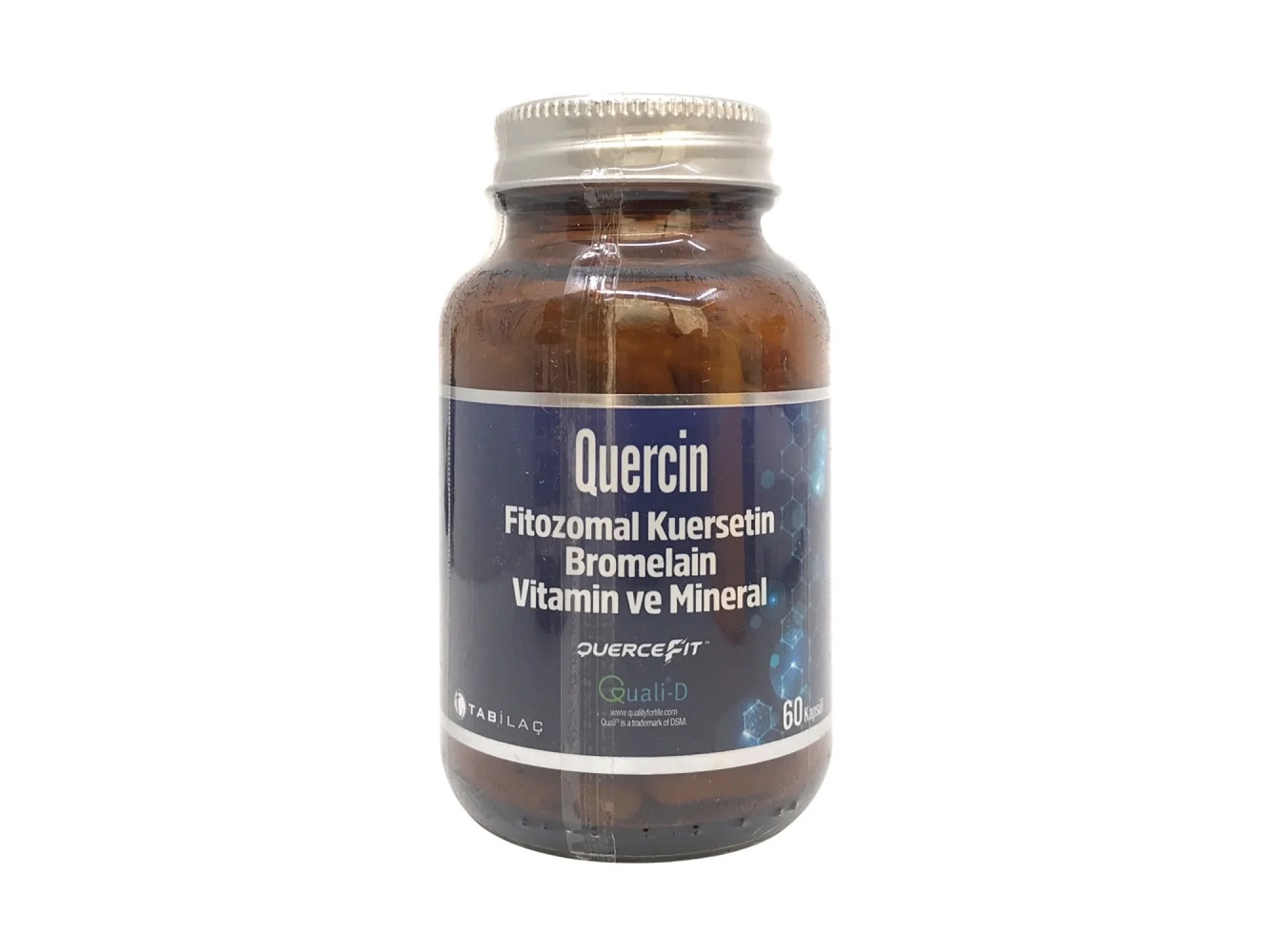 Quercin Fitozomal Kuersetin Bromelain Vitamin ve Mineral 60 Kapsül