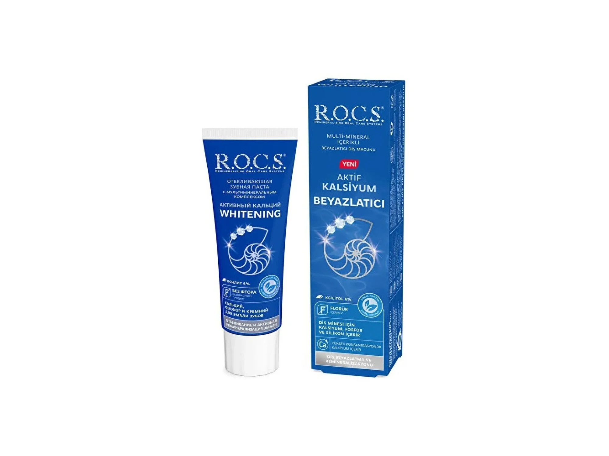 Rocs Aktif Kalsiyum Beyazlatıcı Diş Macunu 75 ml