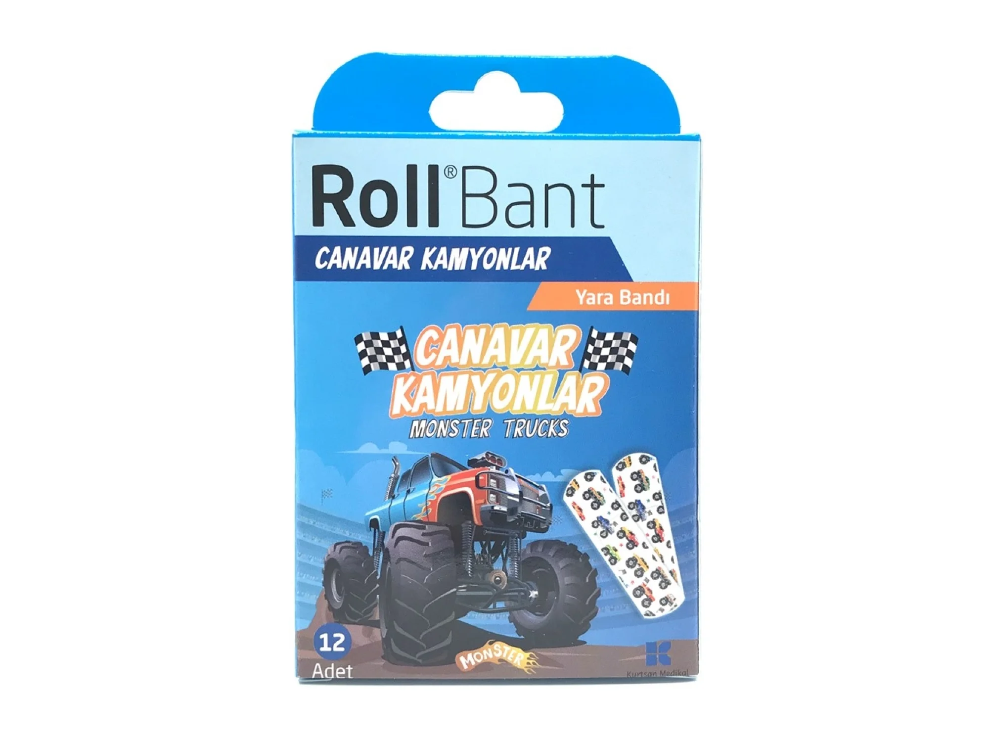 Roll Bant Yara Bandı Canavar Kamyon 12li