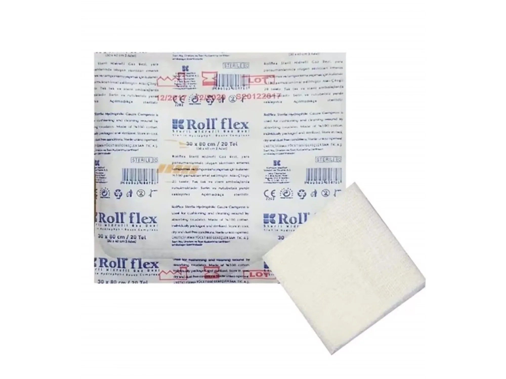 Roll Flex Steril Hidrofil Gazlı Bez 30x80 cm
